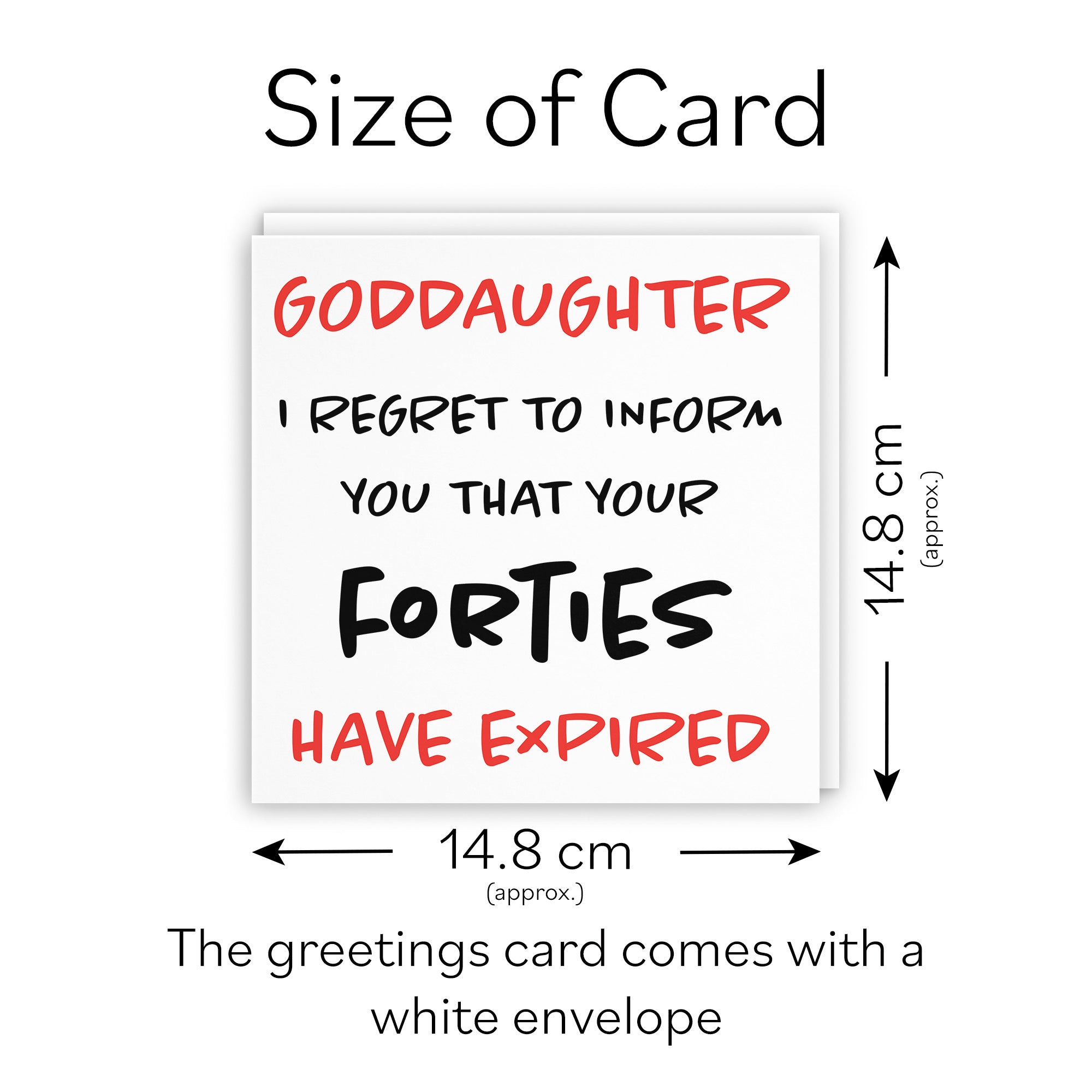 50th Goddaughter Birthday Card Funny Retro - Default Title (TH03215)