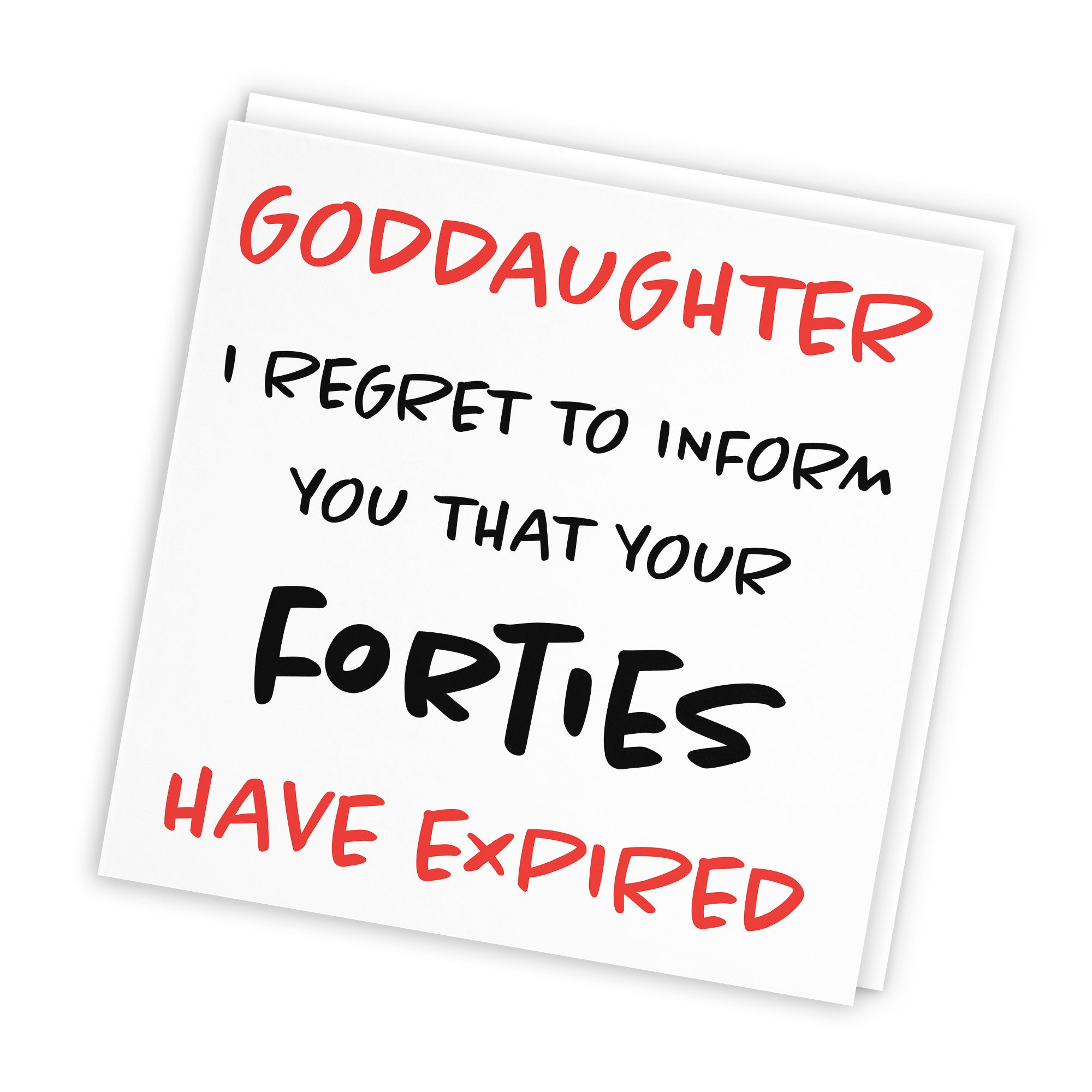 50th Goddaughter Birthday Card Funny Retro - Default Title (TH03215)