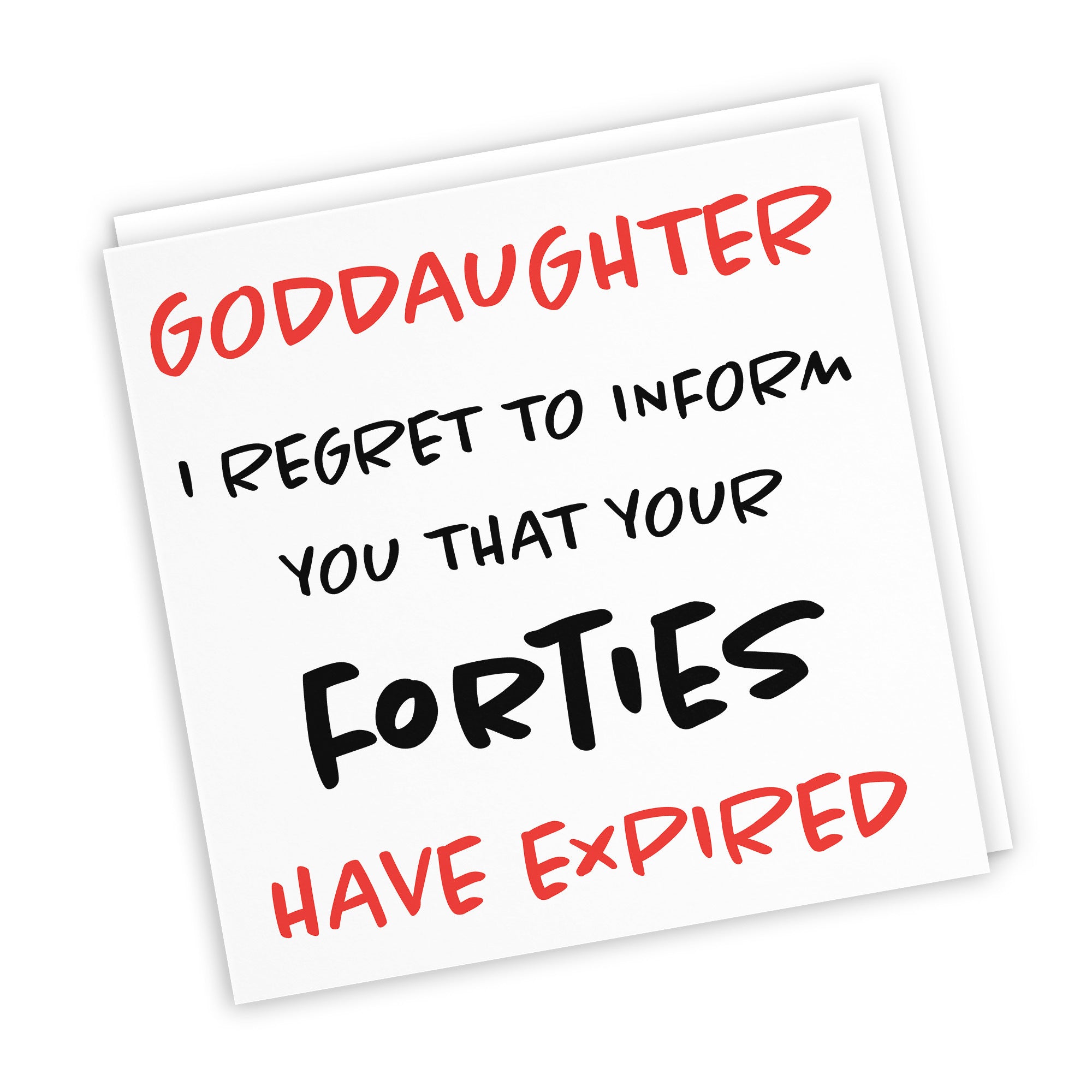 50th Goddaughter Birthday Card Funny Retro - Default Title (TH03215)