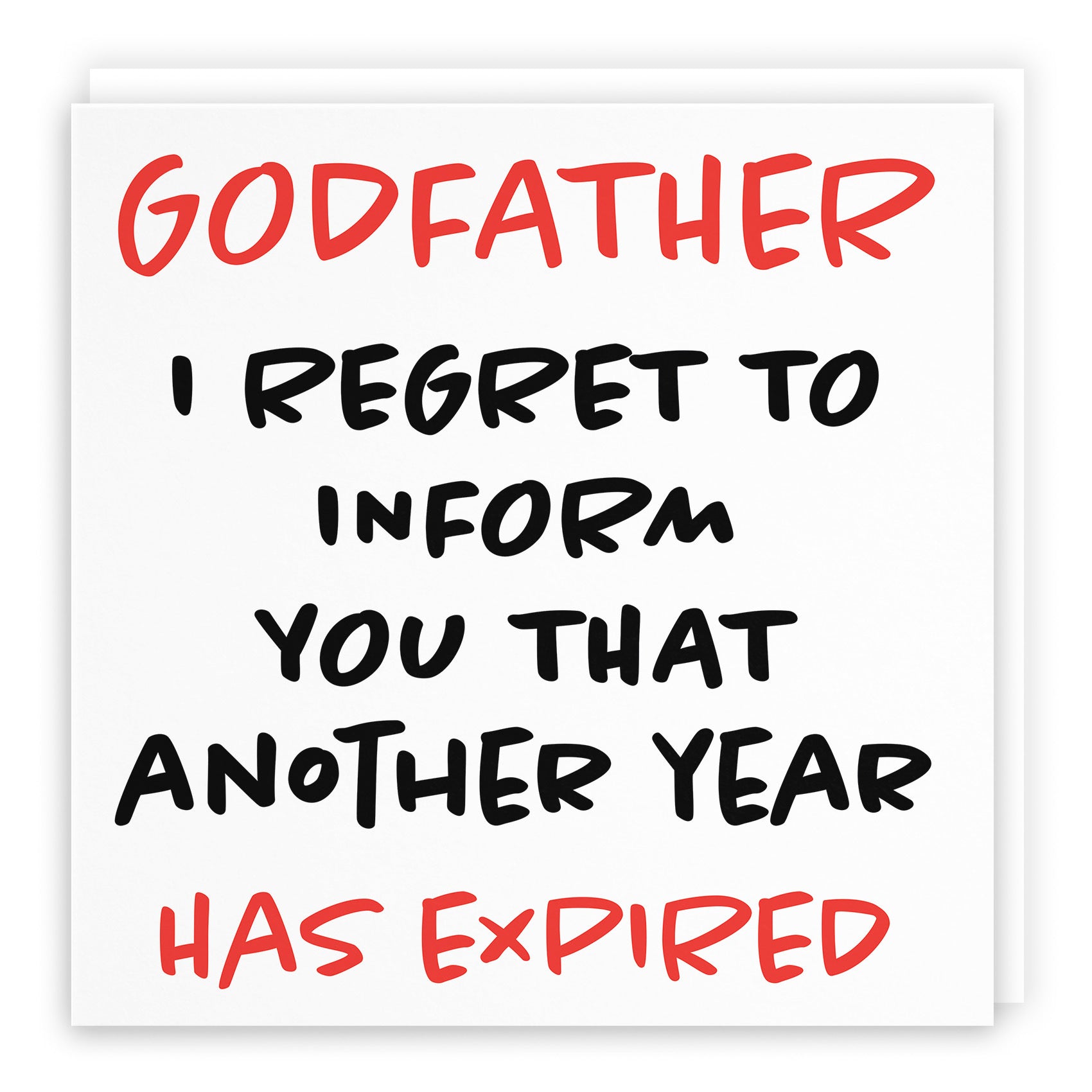 Godfather Birthday Card Funny Retro - Default Title (TH03231)