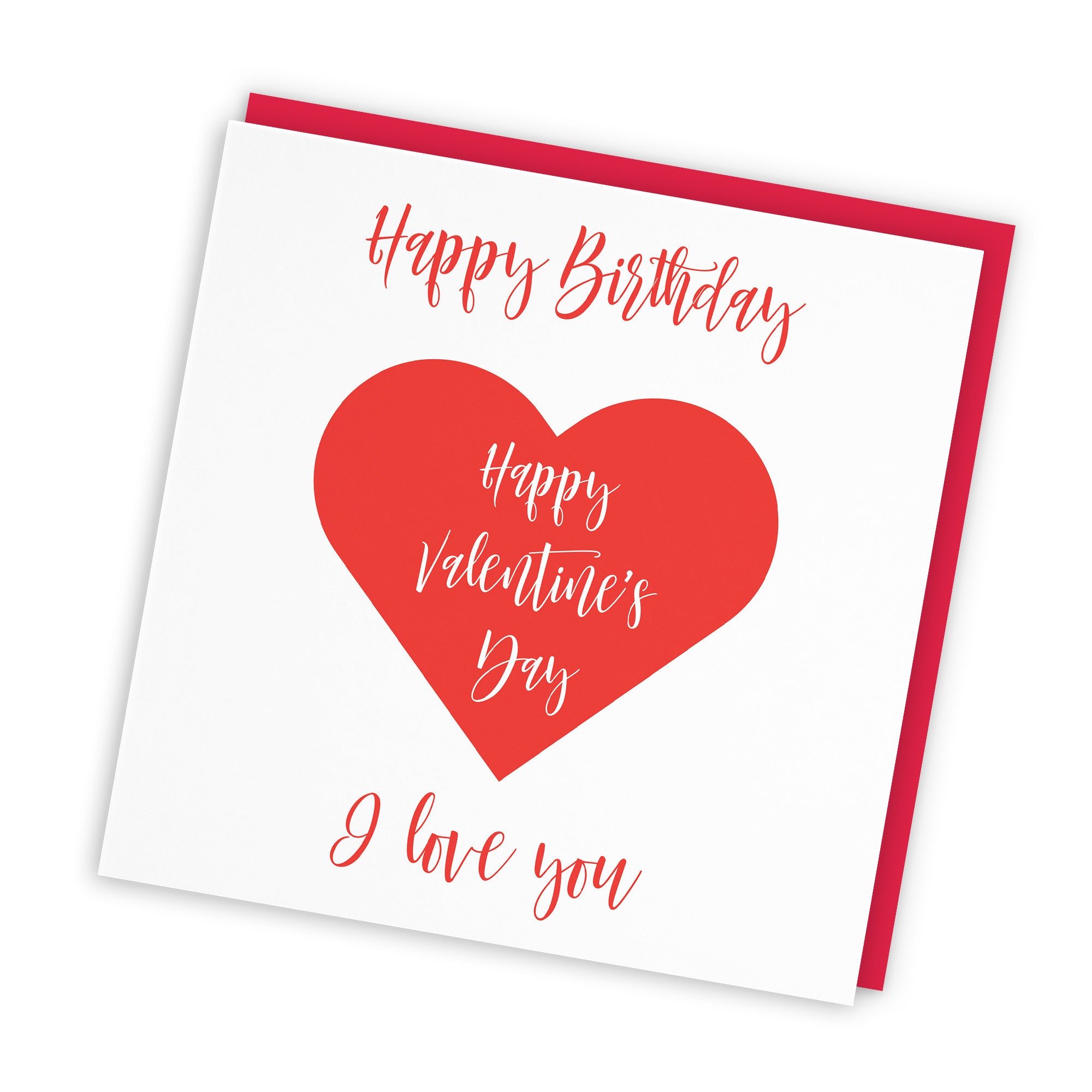 Joint Birthday Valentine's Day Card Love Heart - Default Title (TH03293)