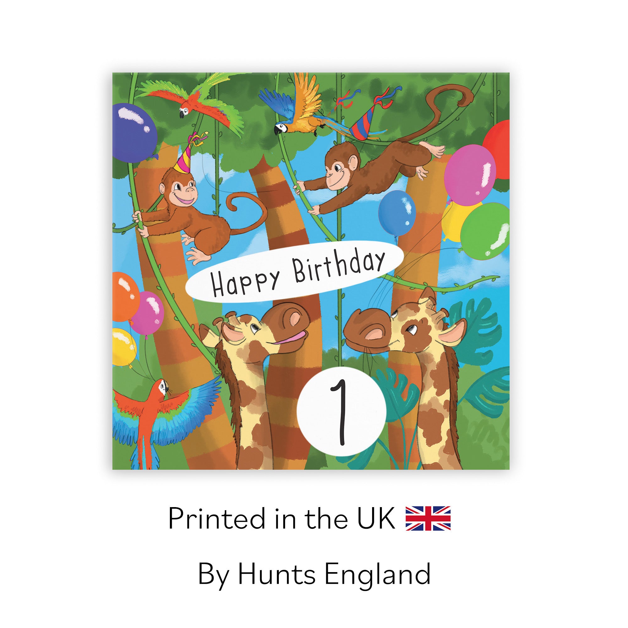 1st Monkey Birthday Card Jungle - Default Title (TH03400)