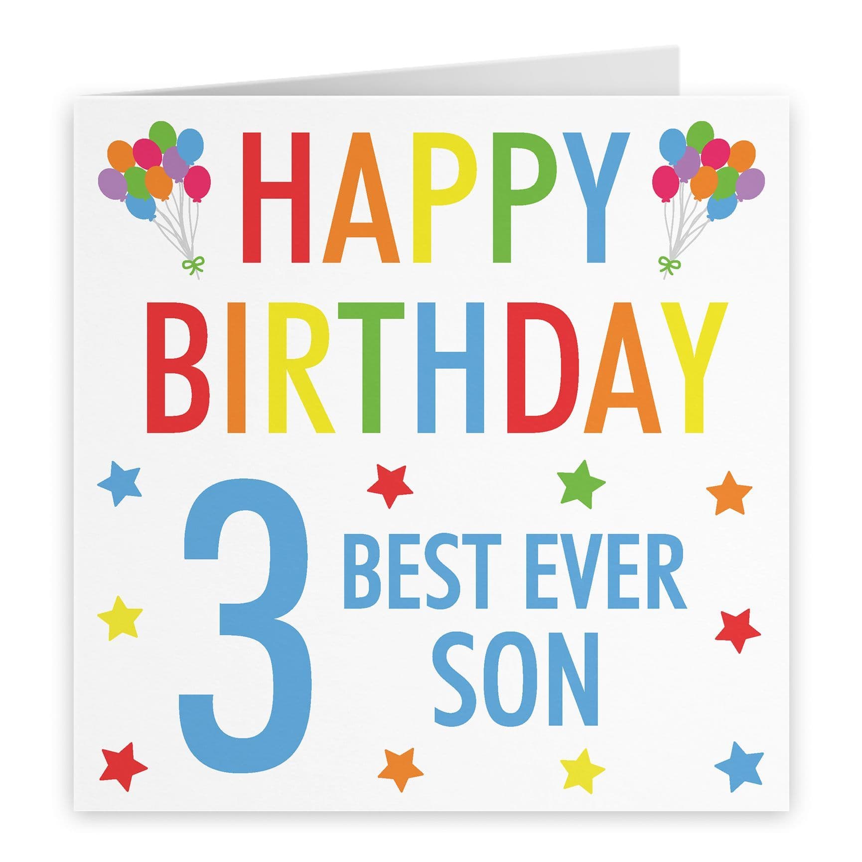 3rd Son Birthday Card Colourful