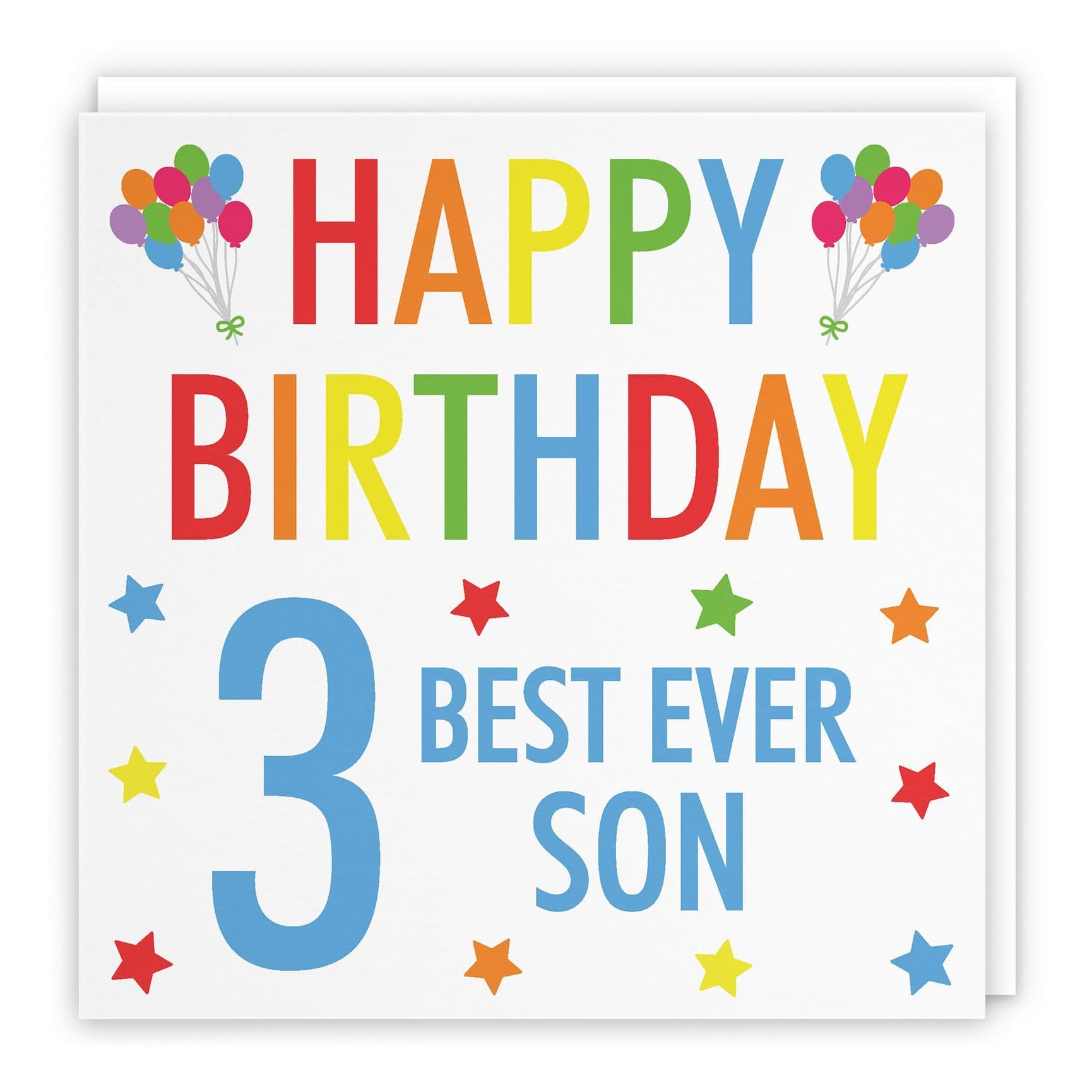 3rd Son Birthday Card Colourful