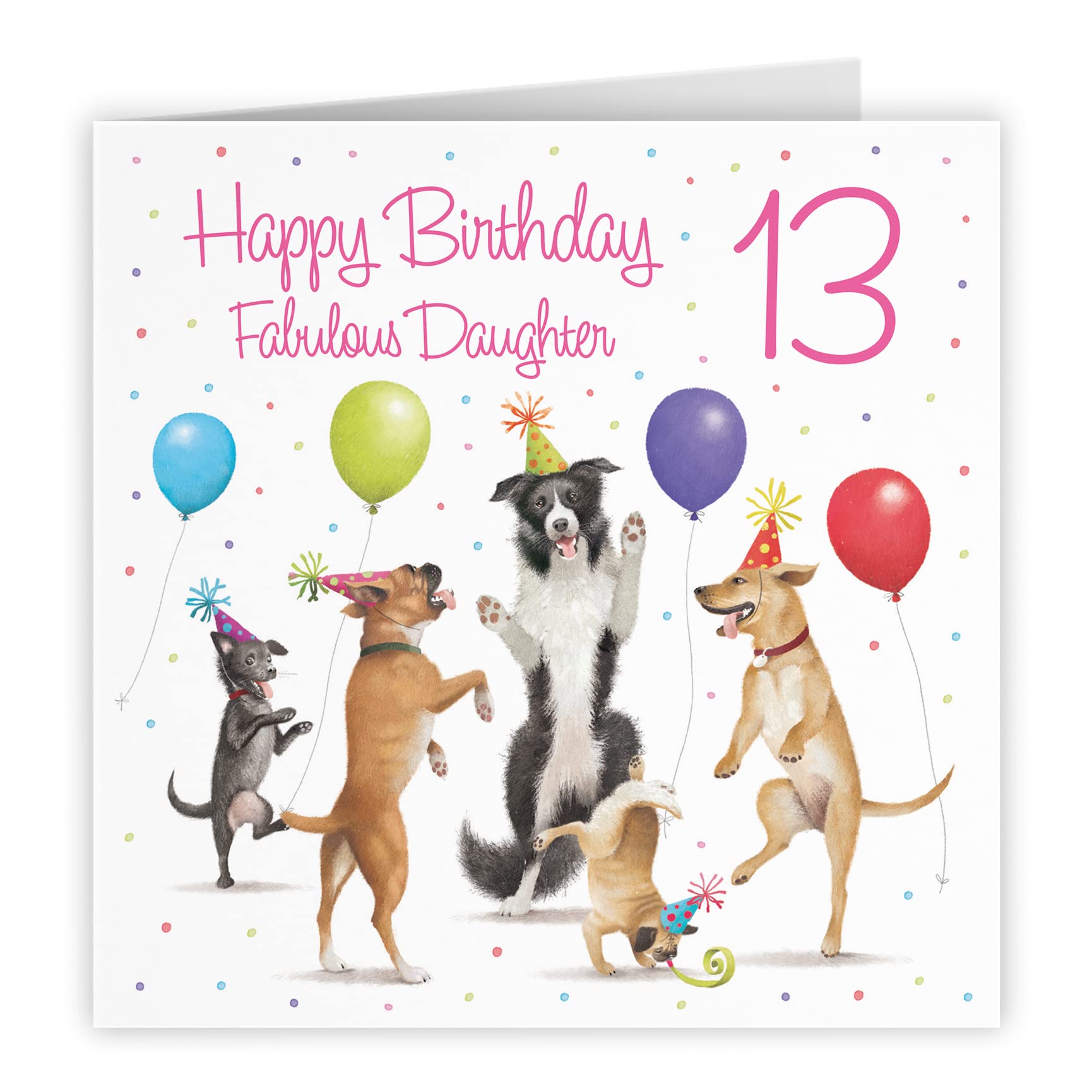 13th Daughter Birthday Card Dancing Dogs Milo's Gallery