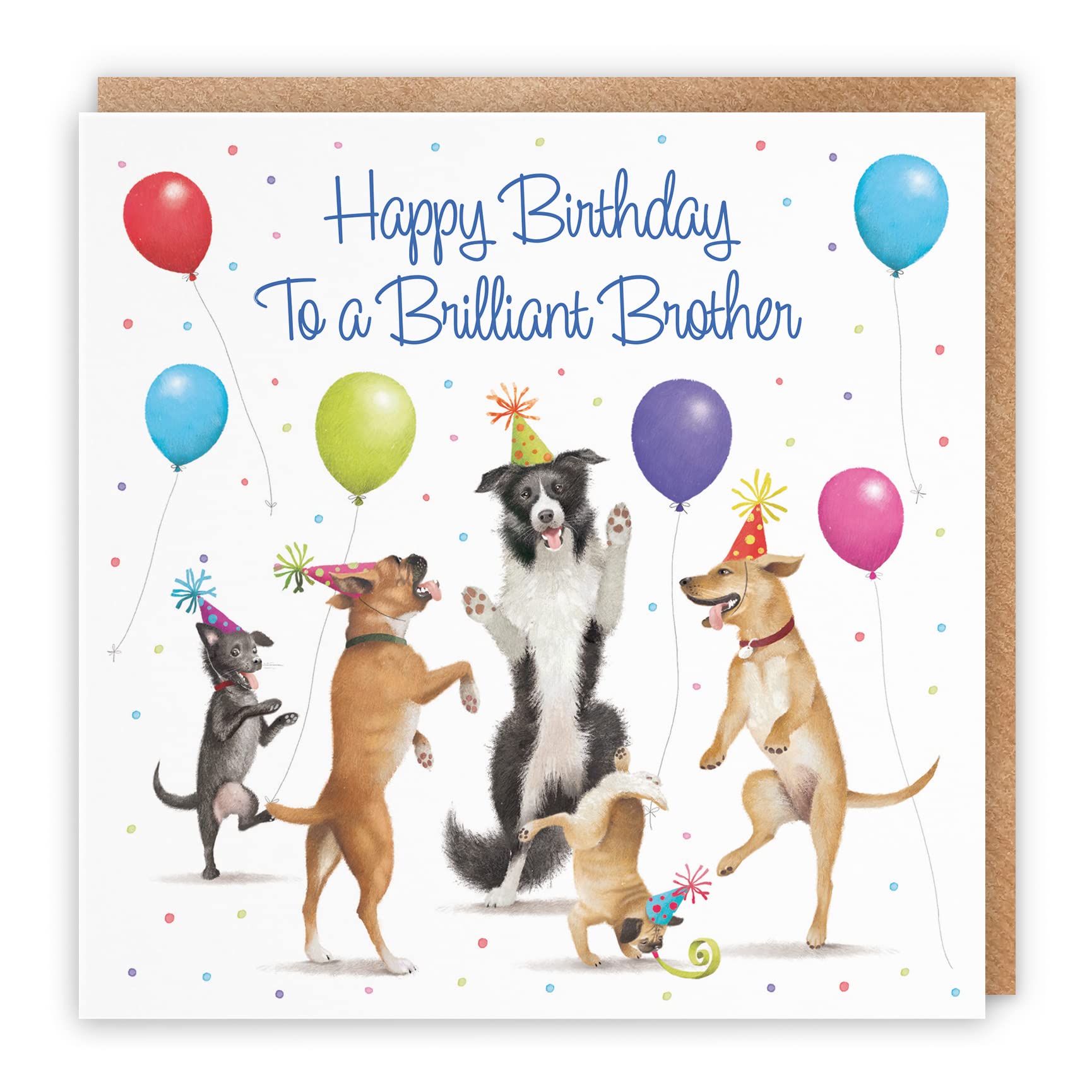 Brother Birthday Card Dancing Dogs Milo's Gallery