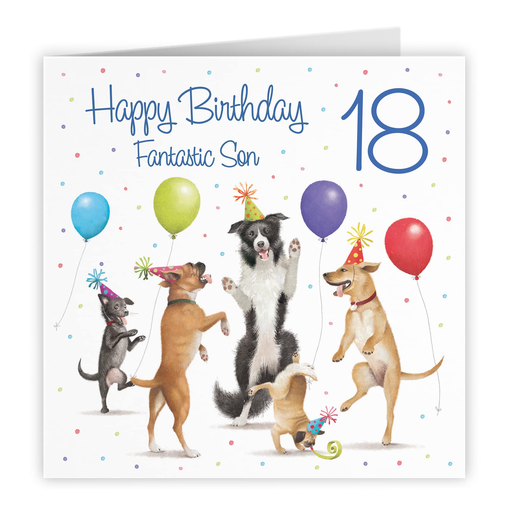 18th Son Birthday Card Dancing Dogs Milo's Gallery