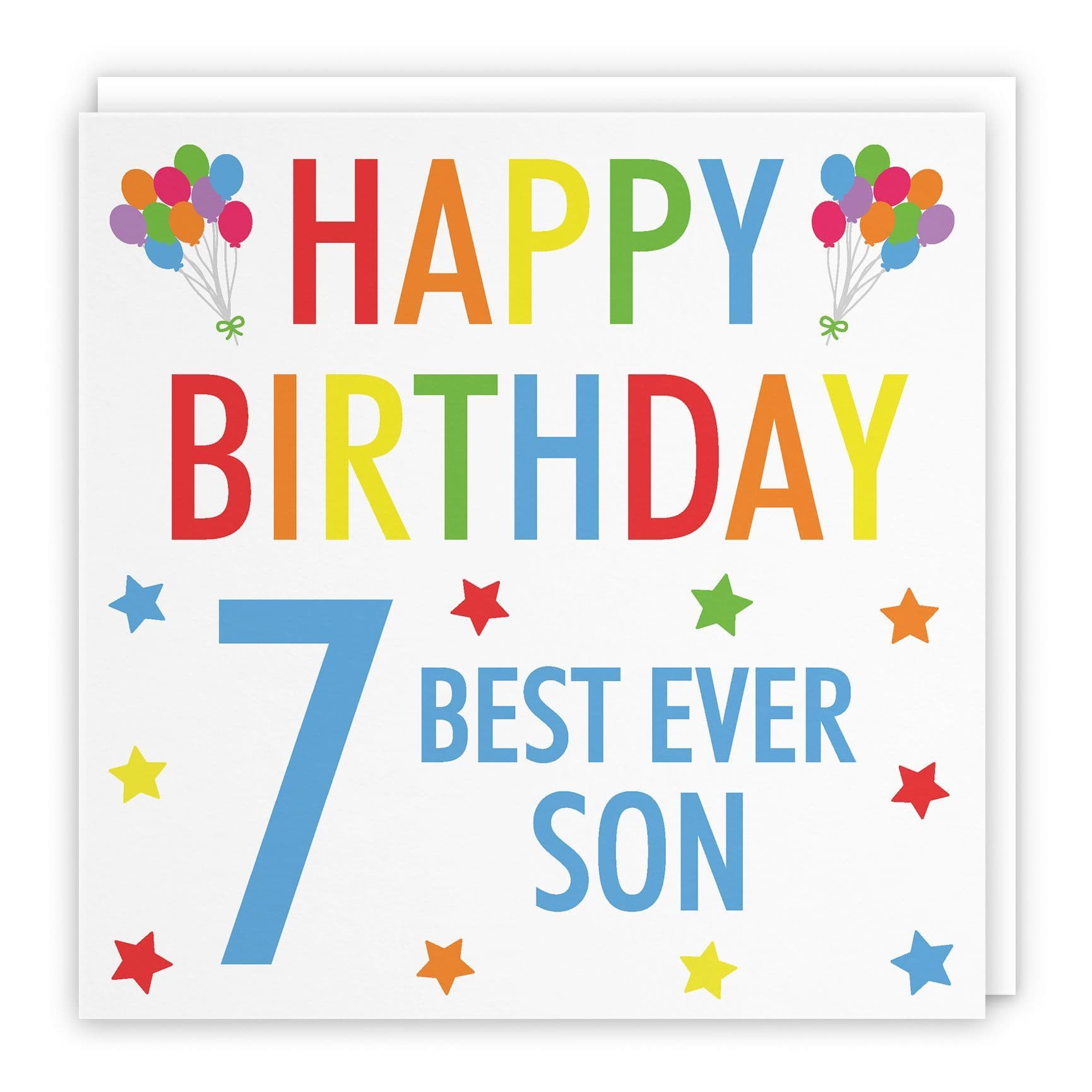 7th Son Birthday Card Colourful