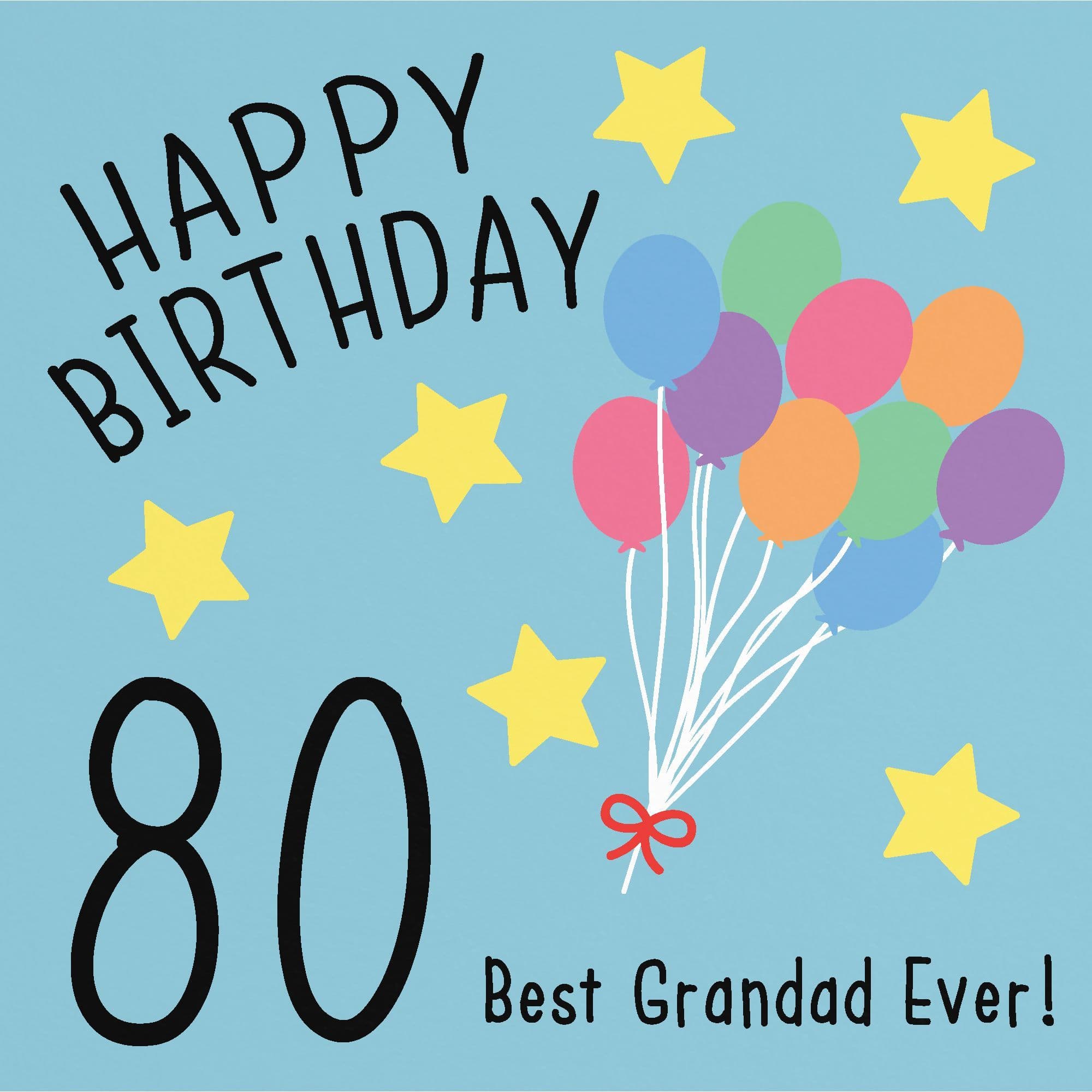 80th Grandad Birthday Card Original