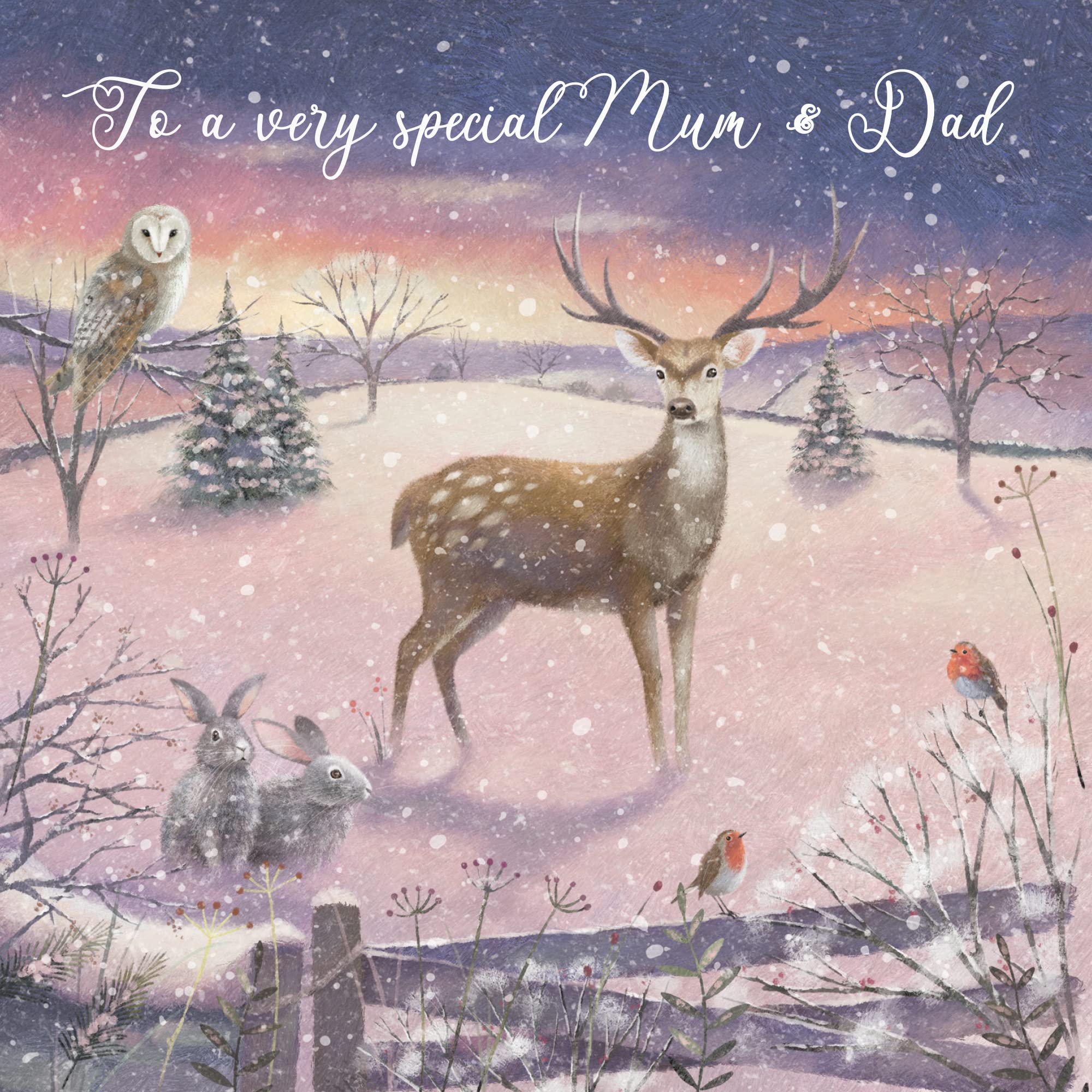 Mum And Dad Christmas Card 'The Stag' Milo's Gallery