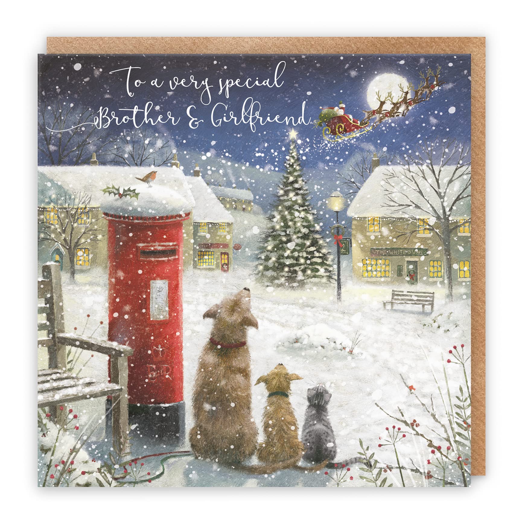 Brother And Girlfriend Magical Christmas Card Milo's Gallery