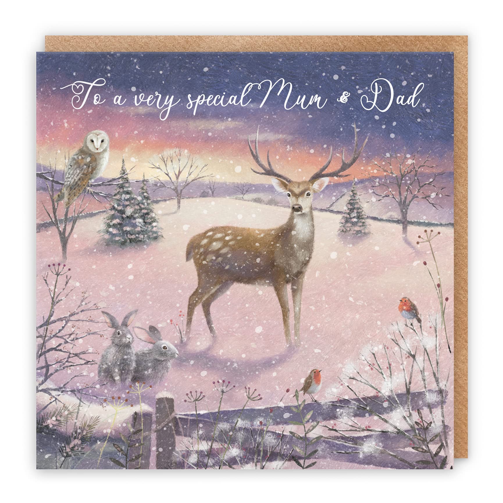Mum And Dad Christmas Card 'The Stag' Milo's Gallery