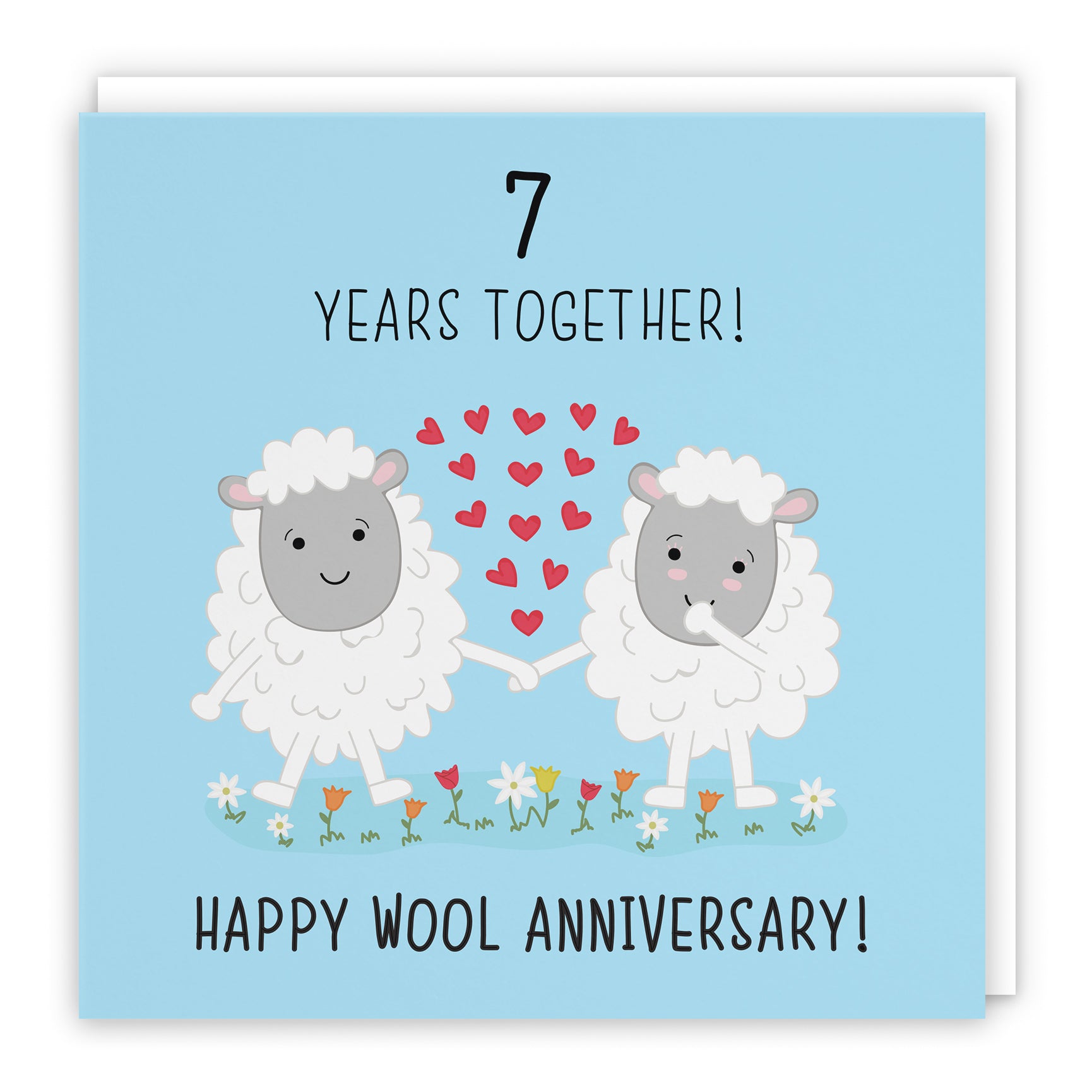 7th Wool Anniversary Card Iconic