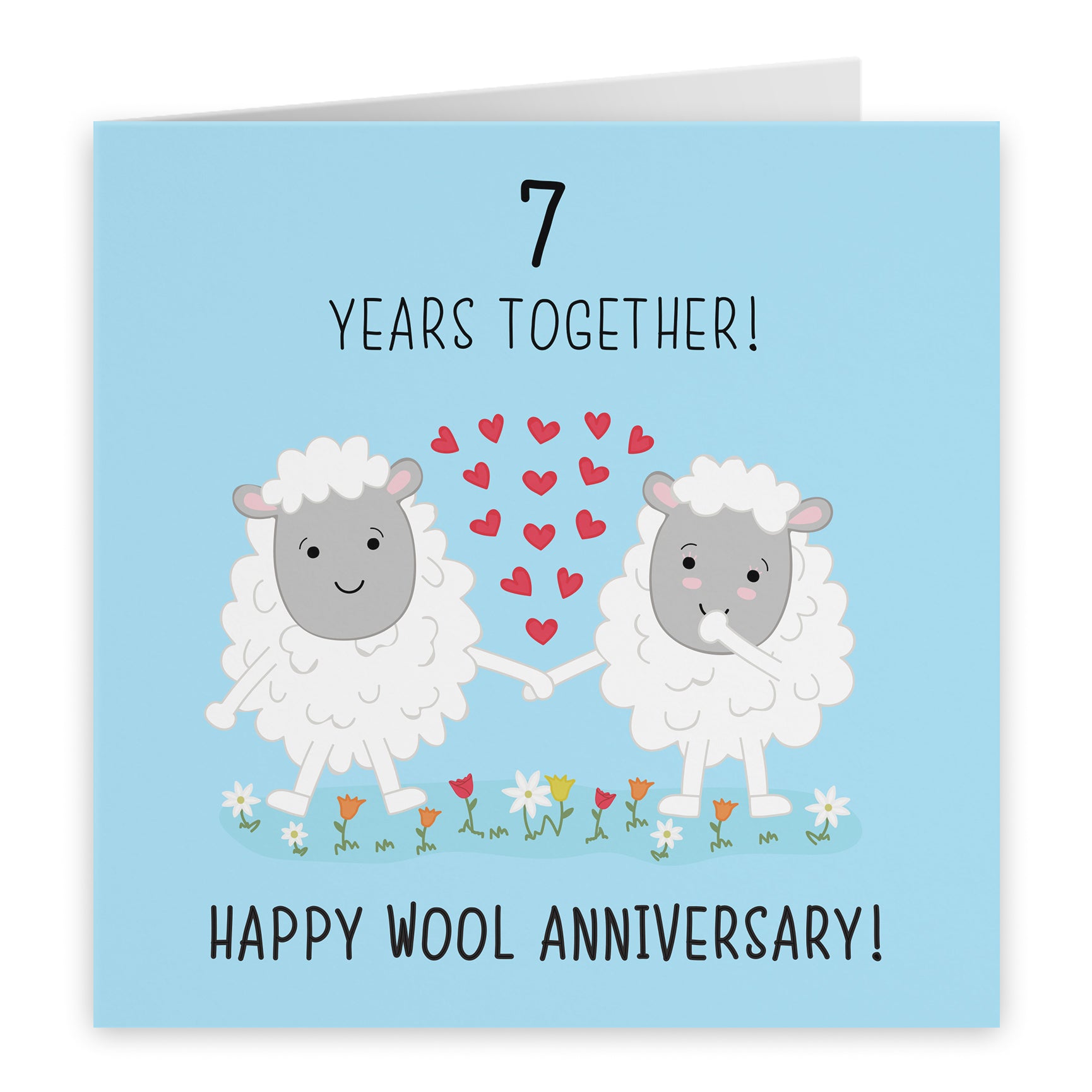 7th Wool Anniversary Card Iconic