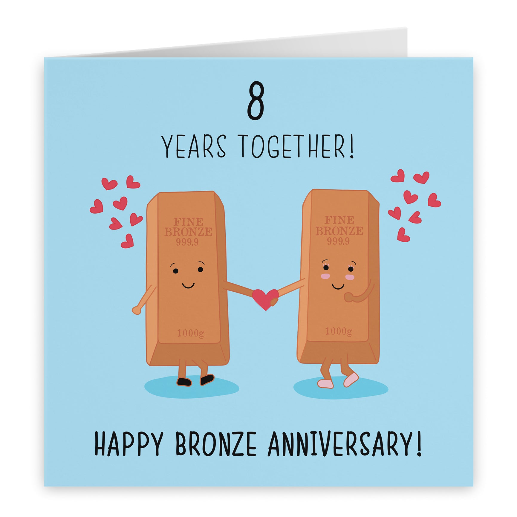 8th Bronze Anniversary Card Iconic