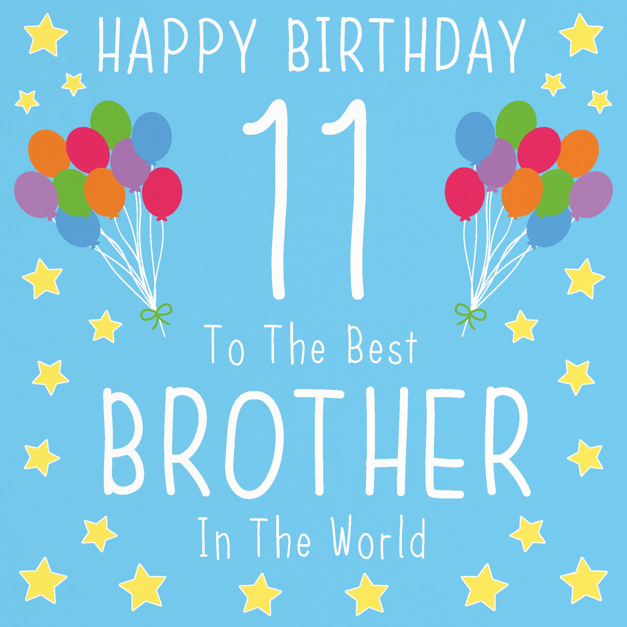 11th Brother Birthday Card Iconic