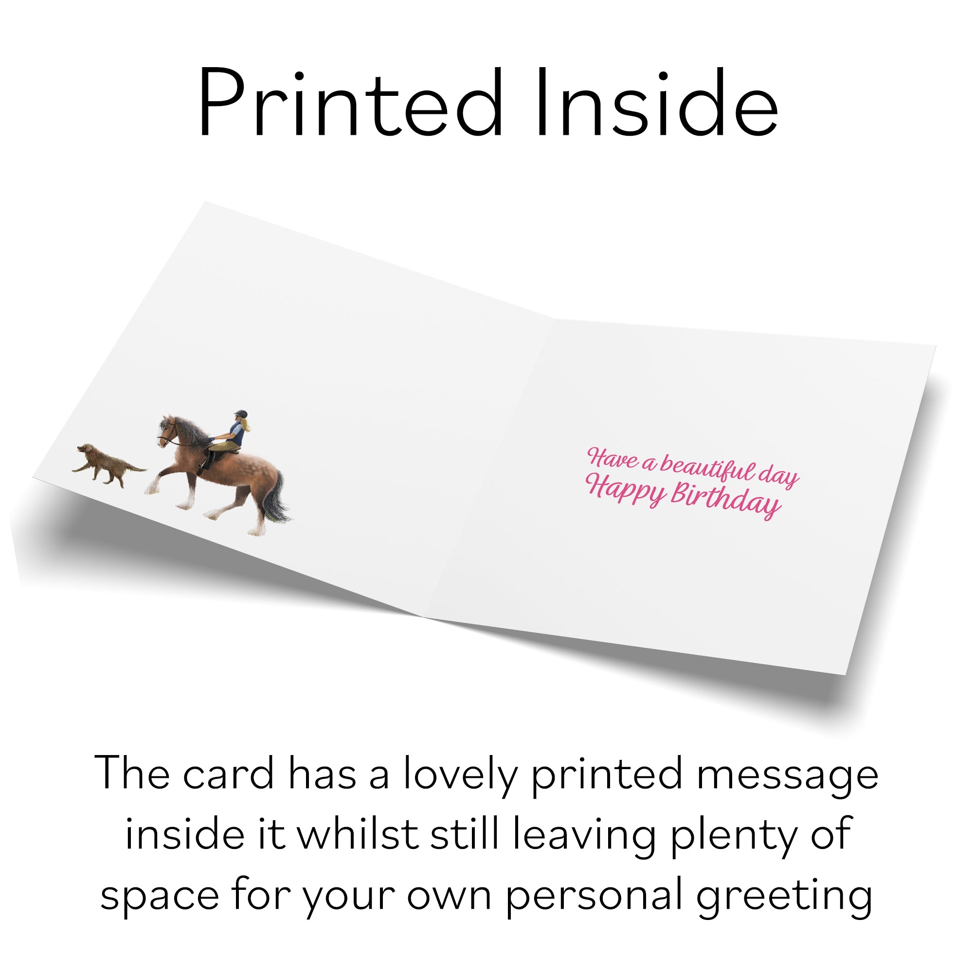 25th Daughter Canal Narrowboat Birthday Card Horse Riding Milo's Gallery