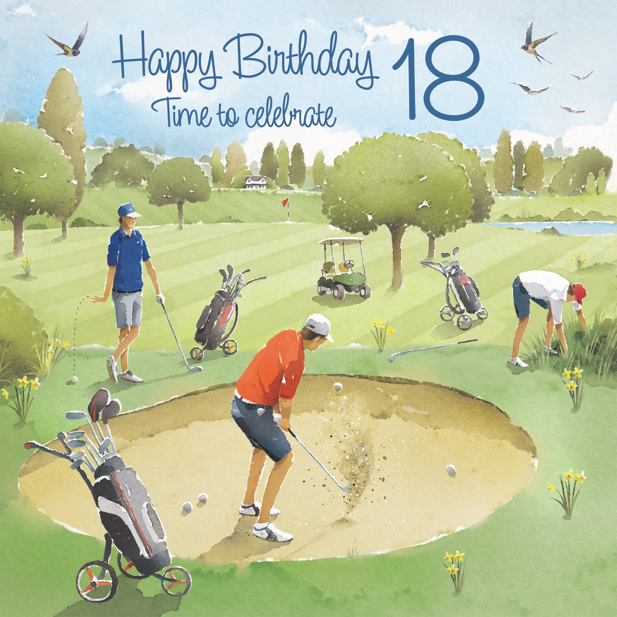 18th Golfing Birthday Card Golf Bunker Milo's Gallery