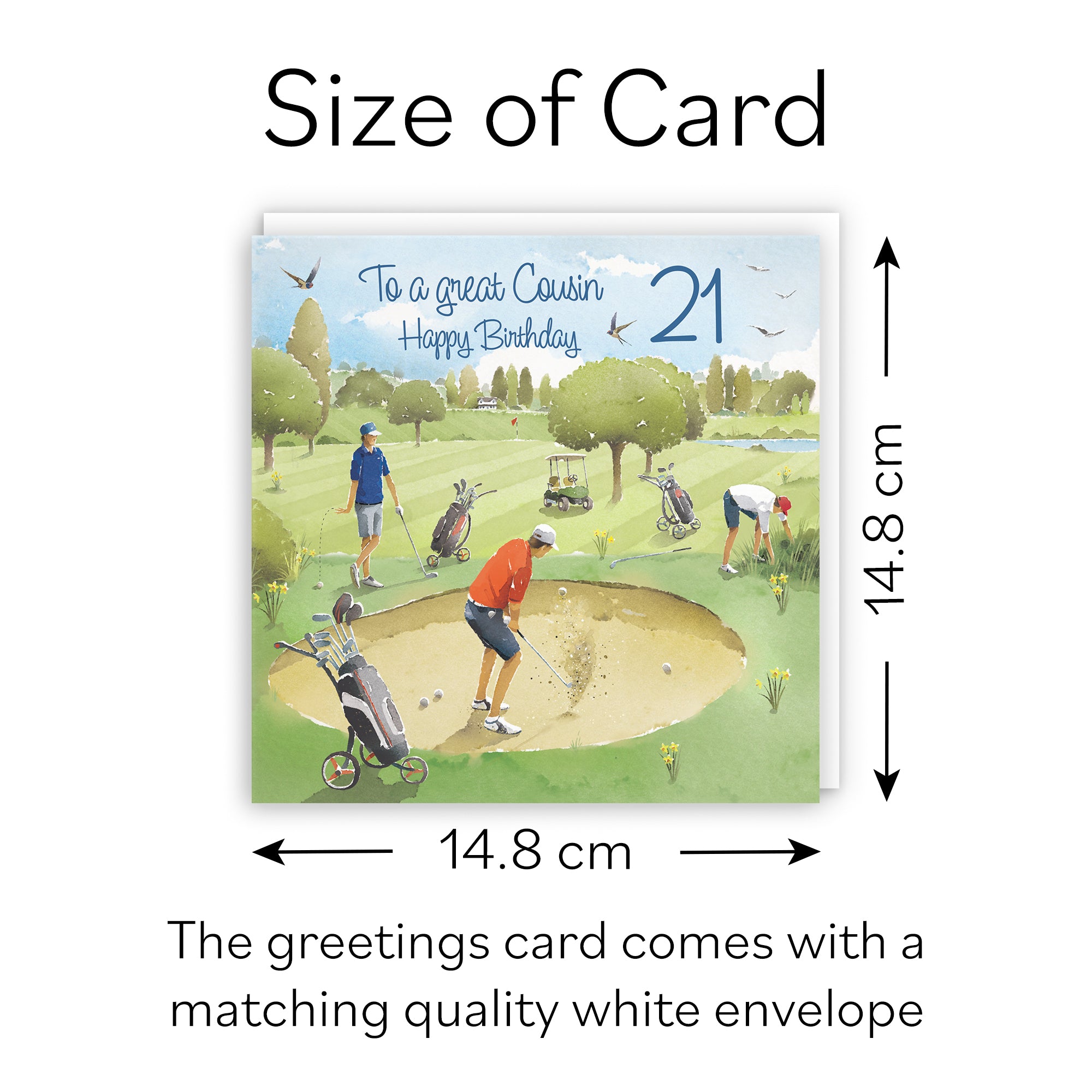21st Cousin Golfing Birthday Card Golf Bunker Milo's Gallery