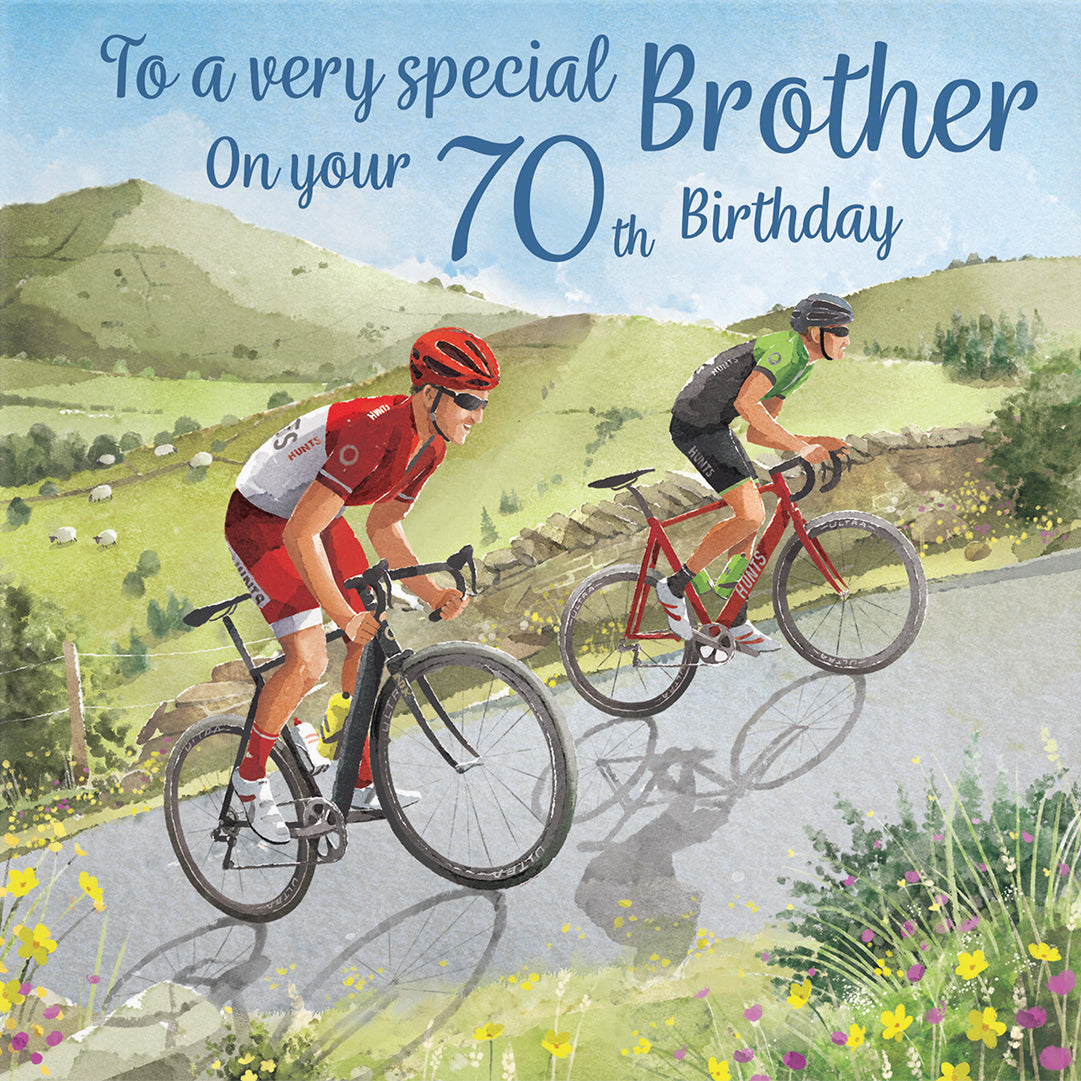 70th Brother Birthday Card Road Cycling Milo's Gallery