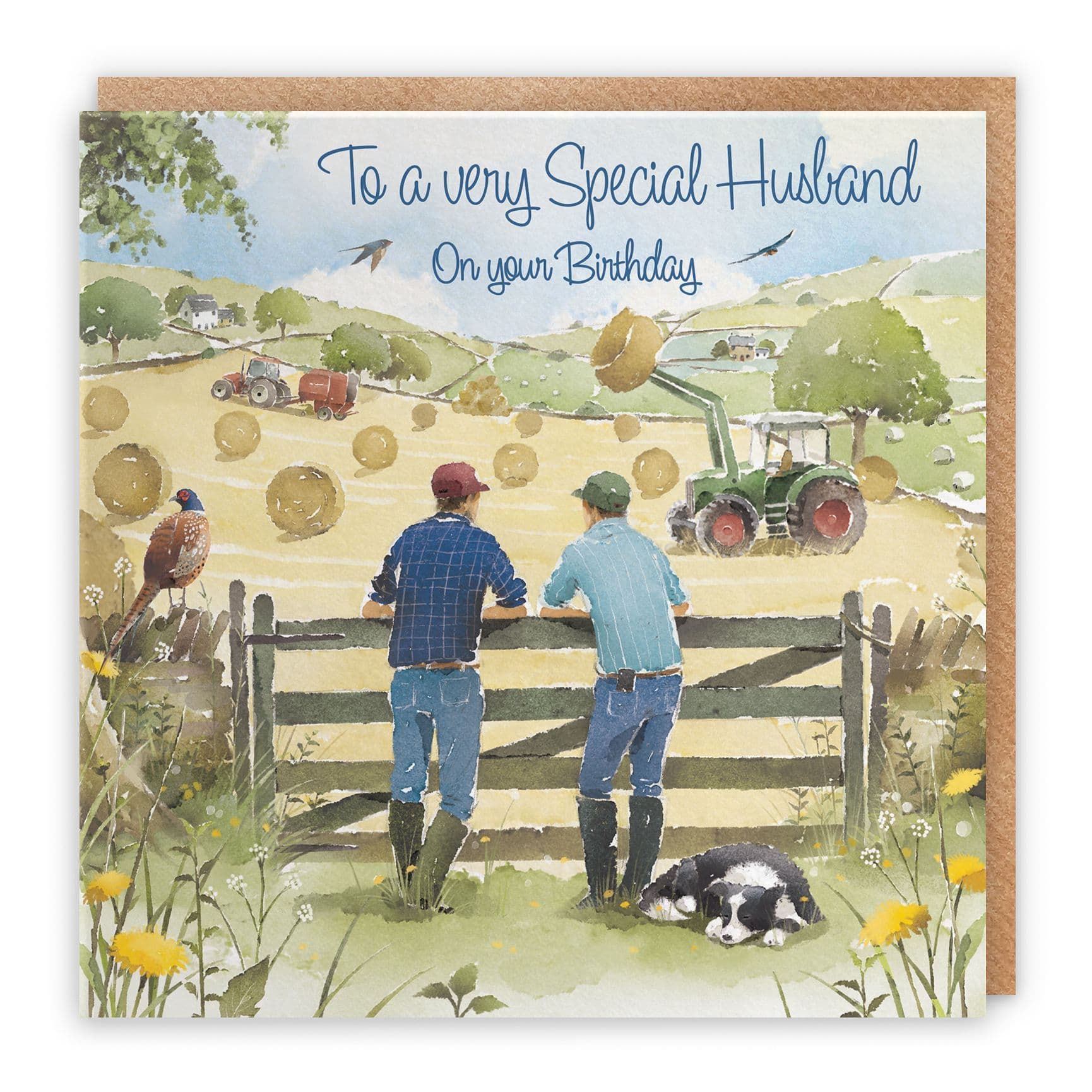 Husband Birthday Card Haymaking Milo's Gallery