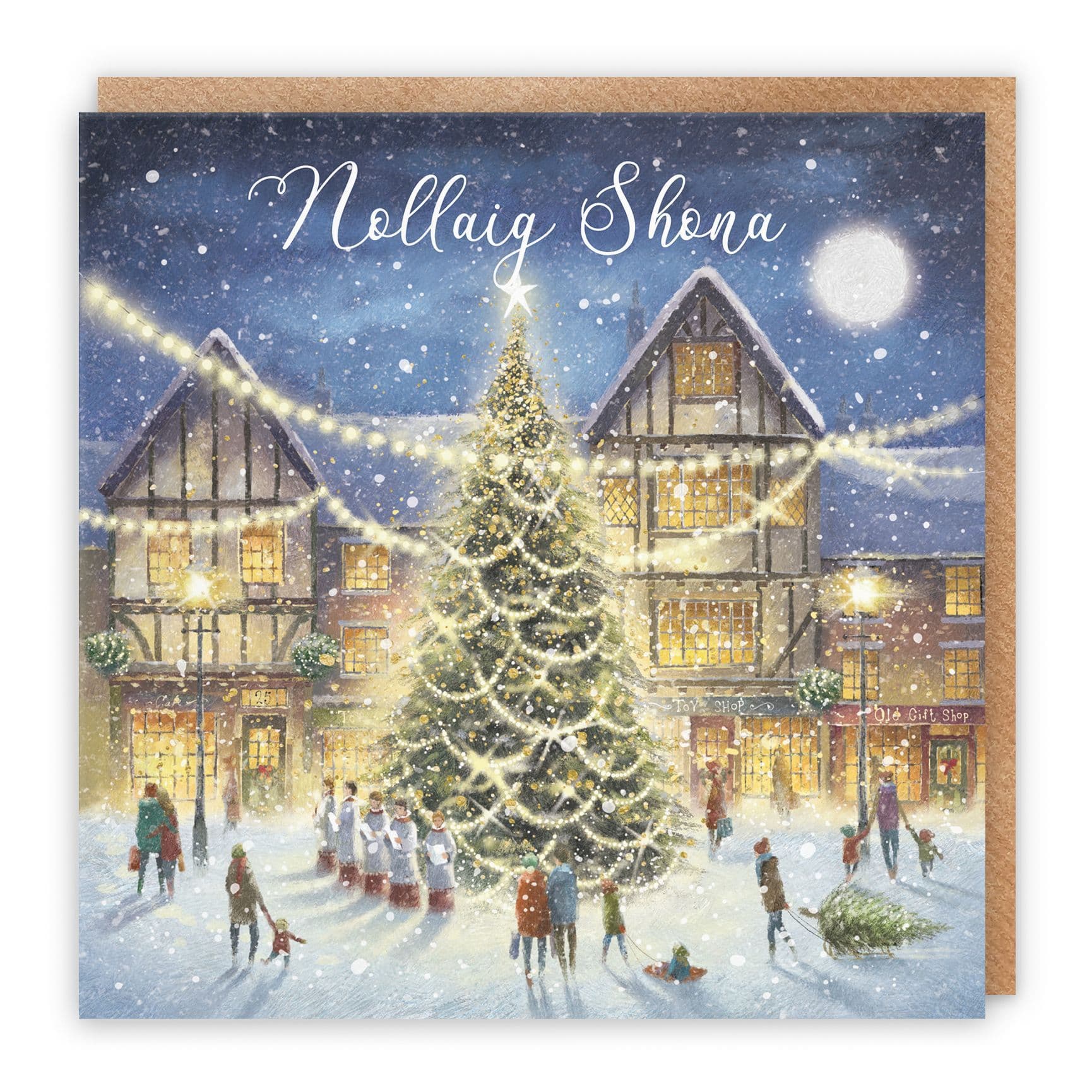 Irish Gaelic Language Christmas Card 'Christmas Eve' Milo's Gallery