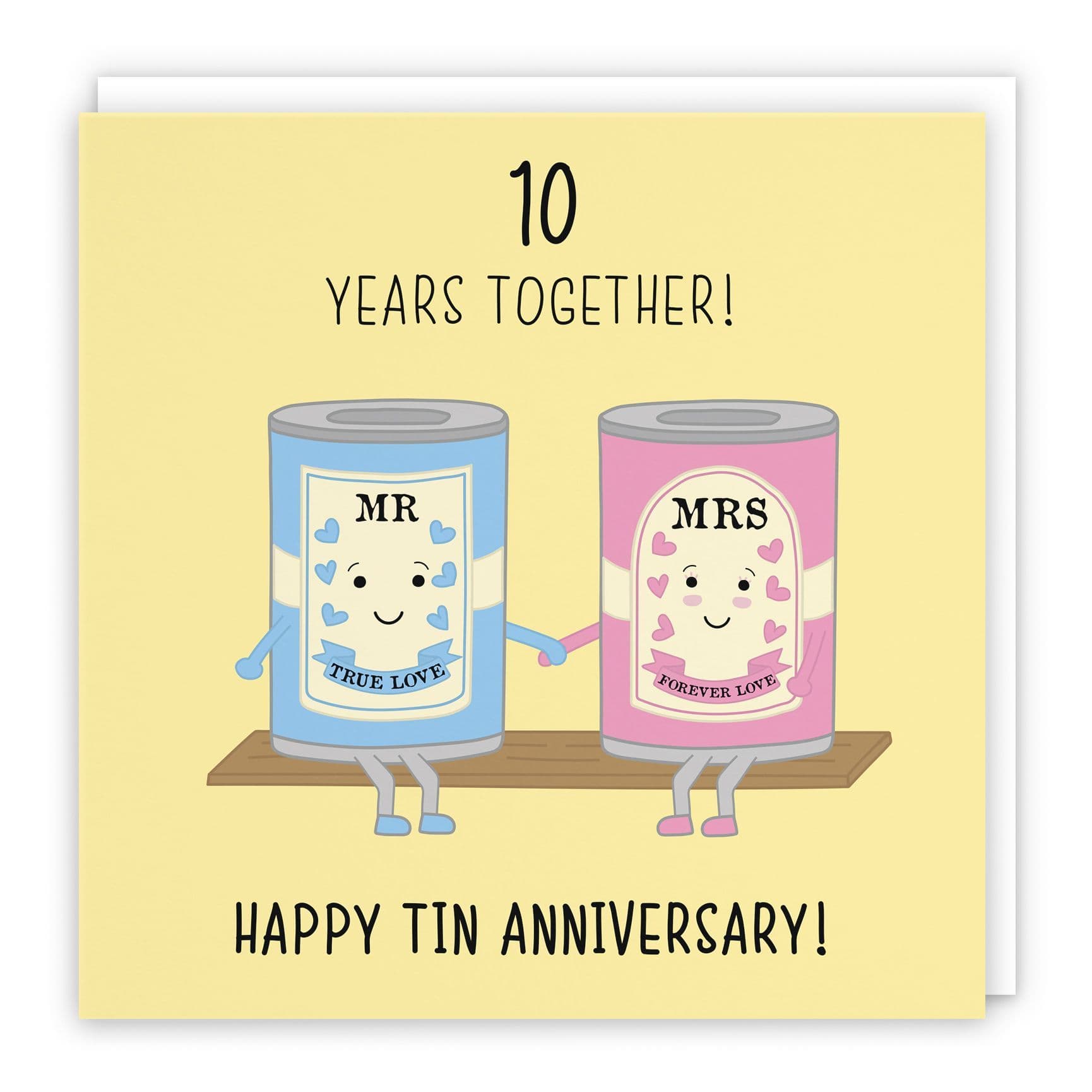 Large 10th Tin Anniversary Card Iconic