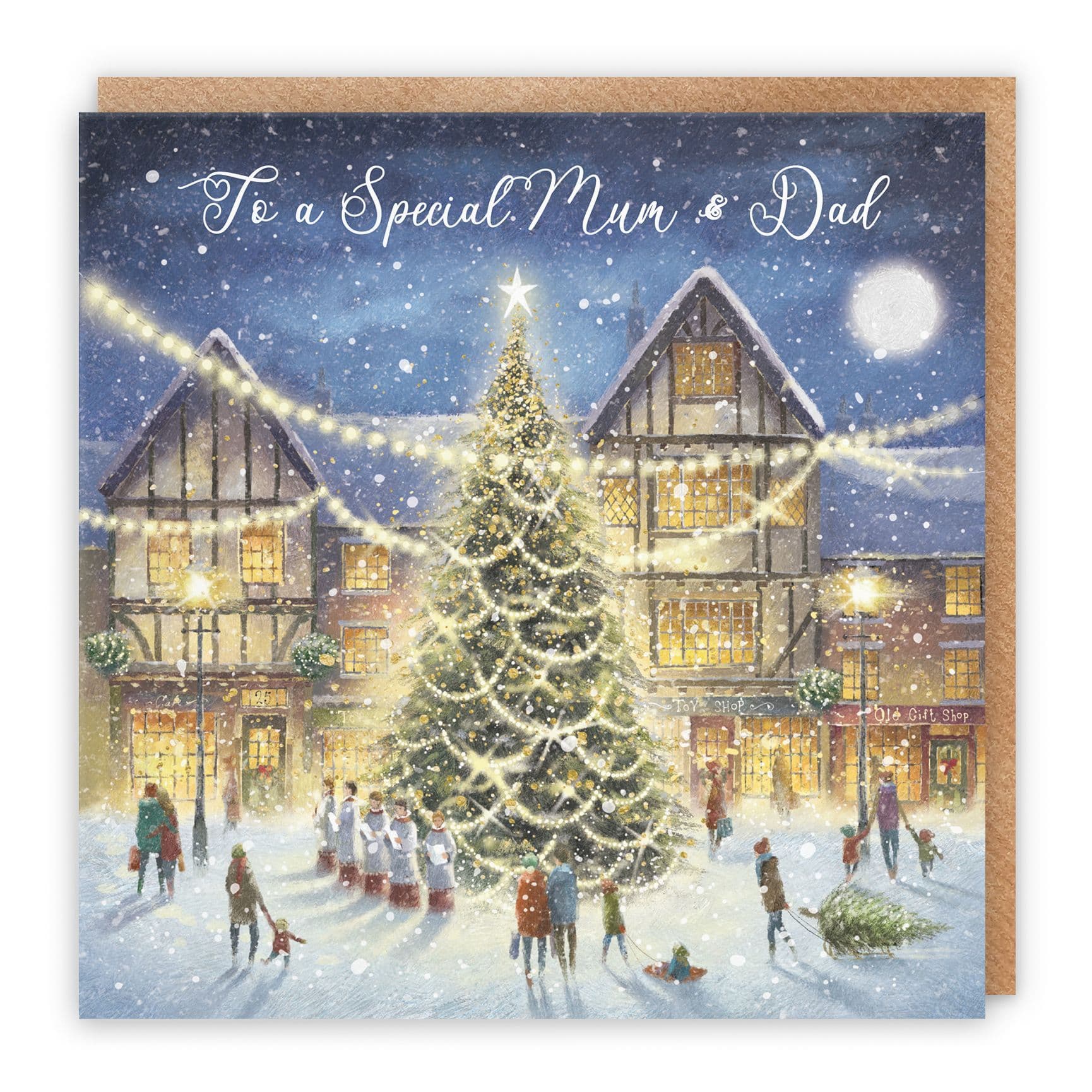 Mum And Dad Christmas Card 'Christmas Eve' Milo's Gallery