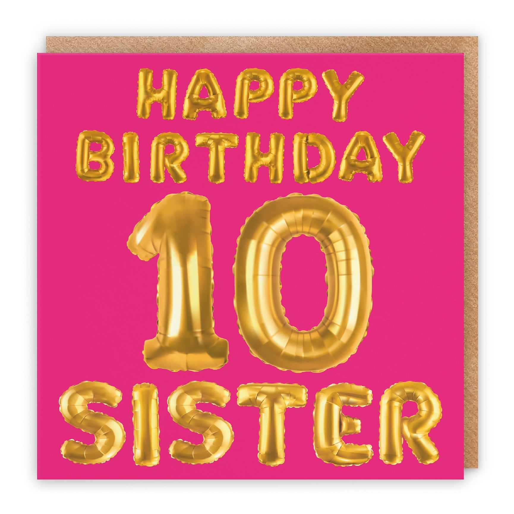 Sister 10th Birthday Card