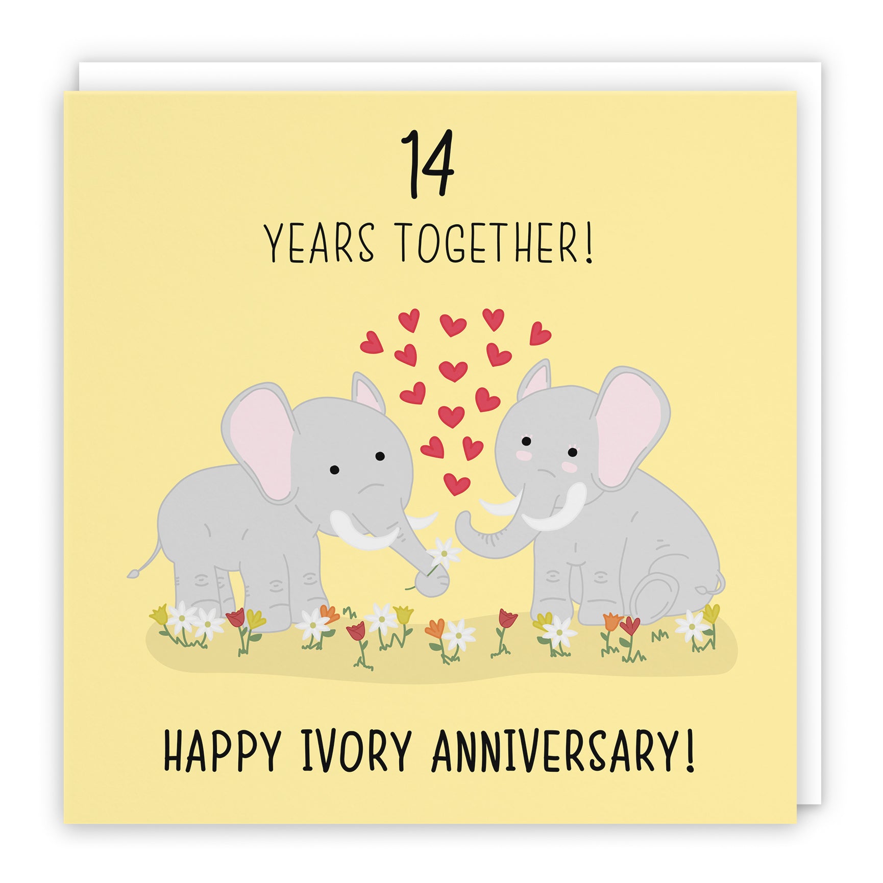 14th Ivory Anniversary Cards
