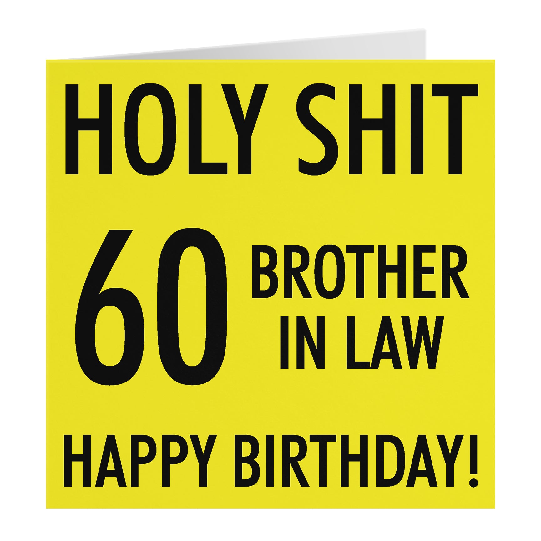 Brother In Law Birthday Card - Holy Shit