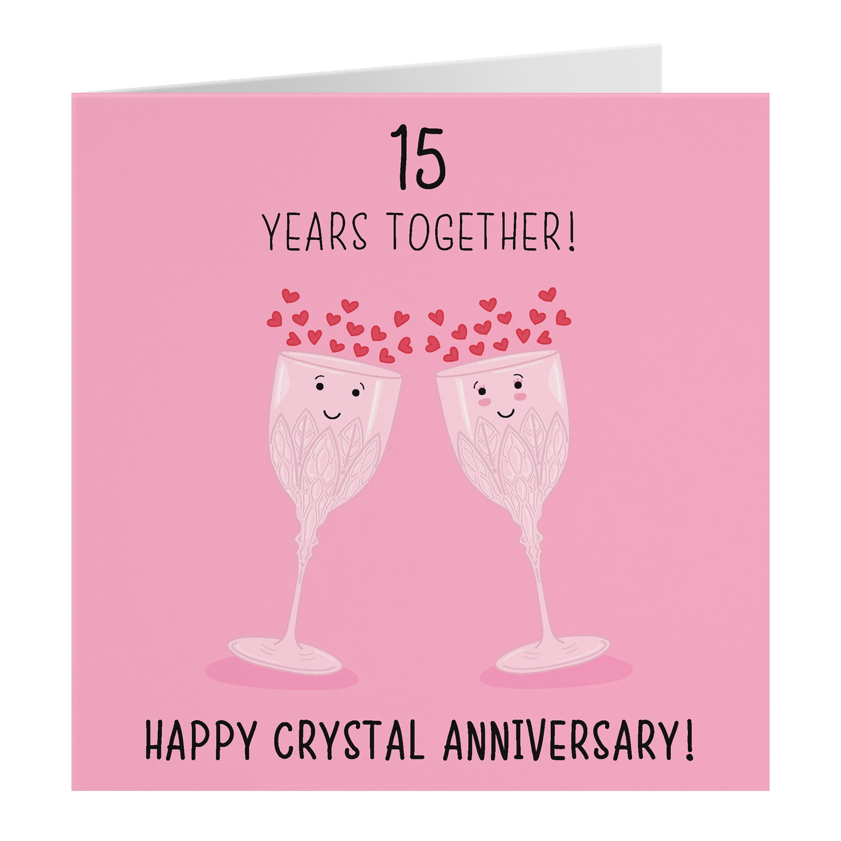 15th Anniversary Cards - Crystal Anniversary - 15 Years
