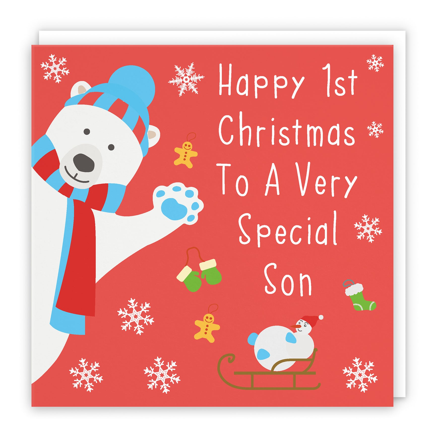 son christmas card for boy men man child kid