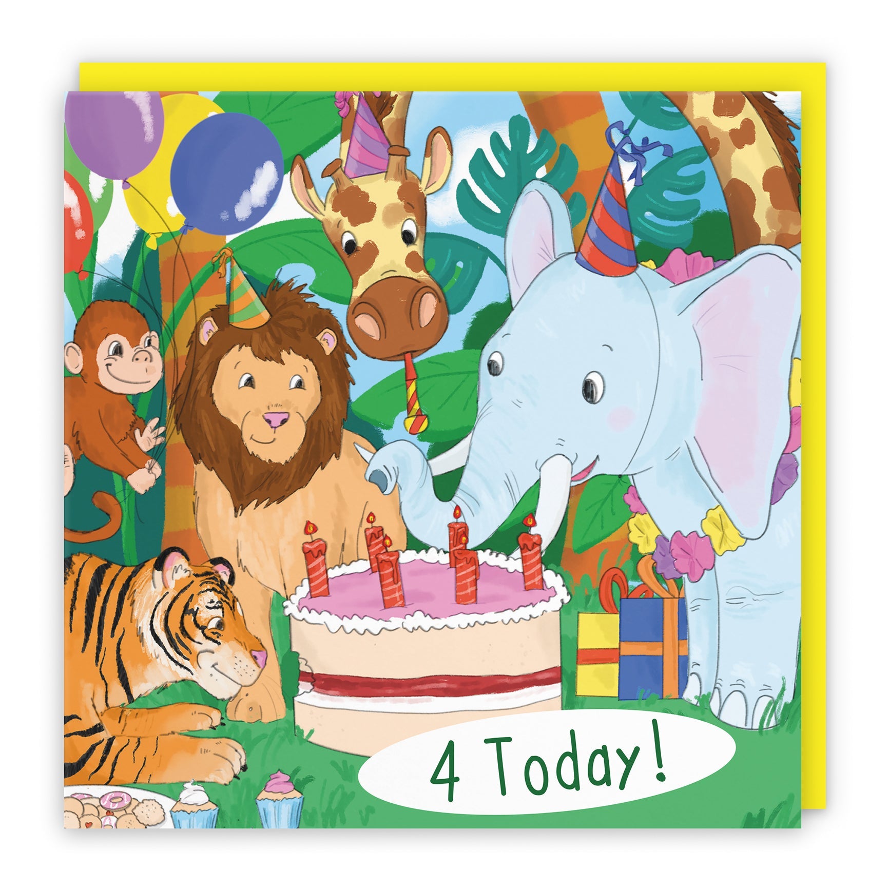 4th Birthday Cards - Age Four