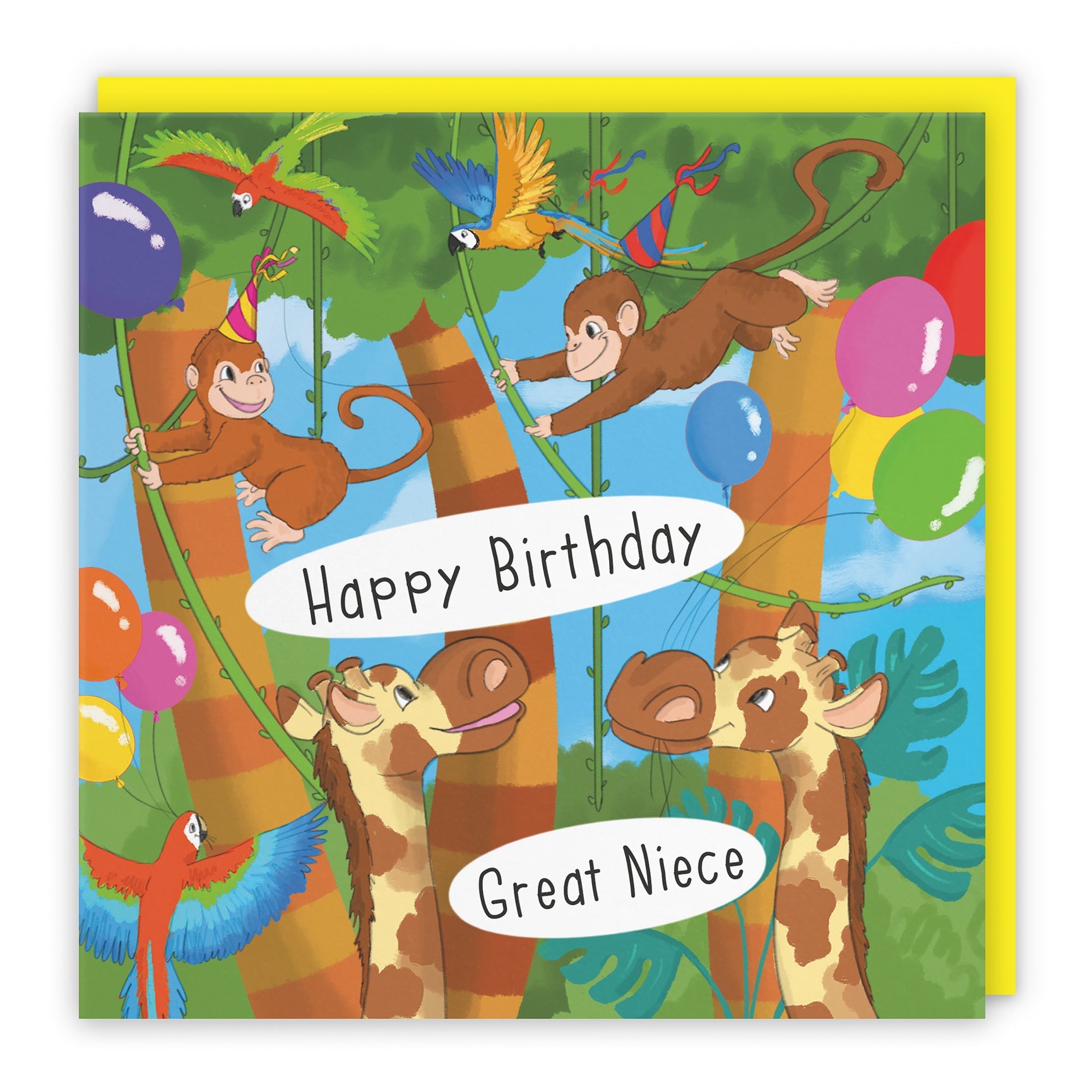 Great Niece Birthday Card - Jungle