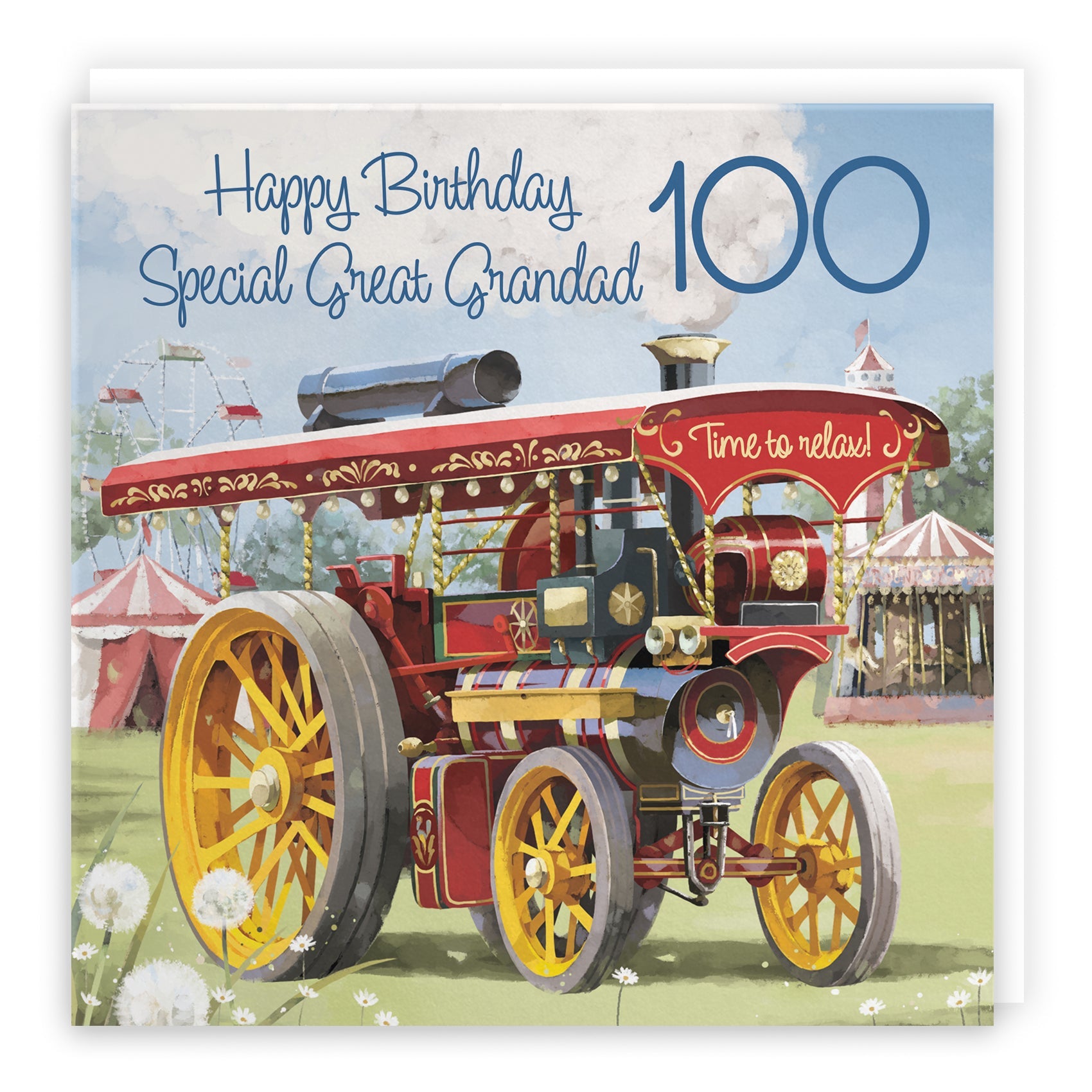 Great Grandad Birthday Cards - Traction Engine