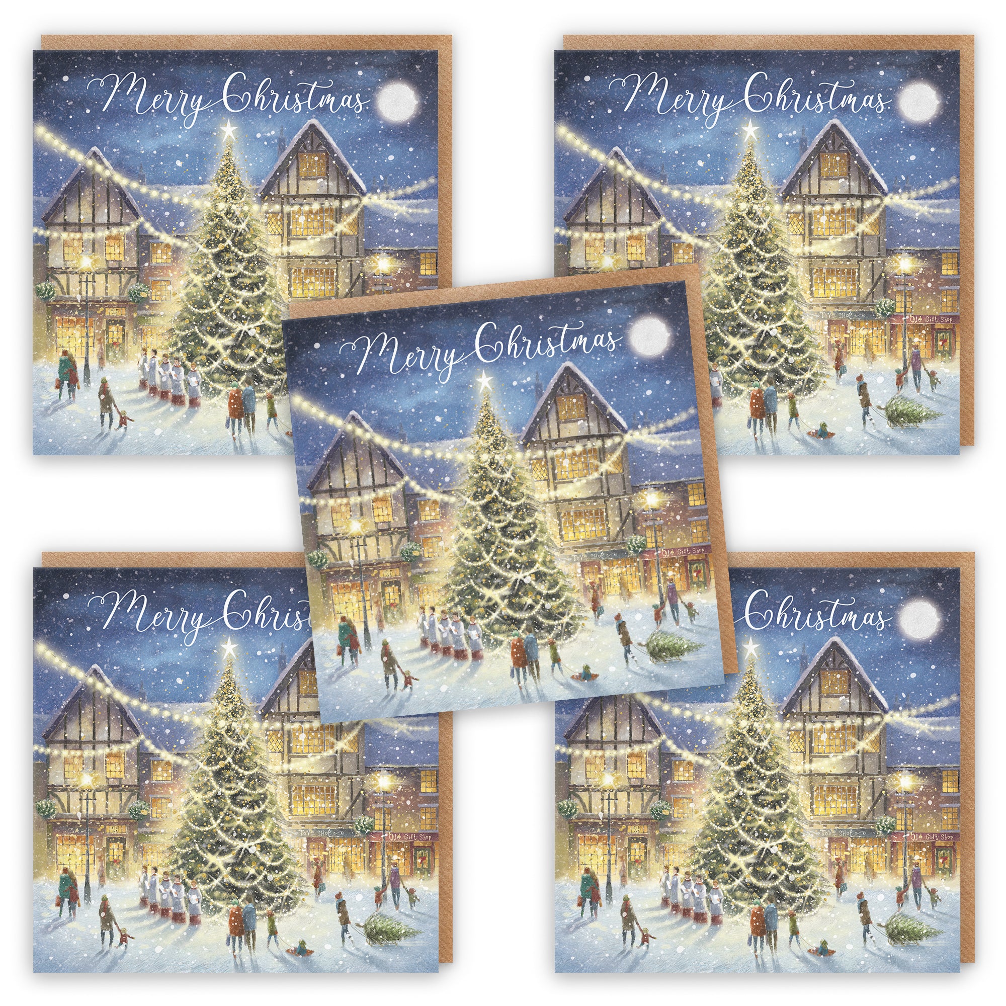 luxury christmas cards multipack pack of 10 quality premium thick opulent