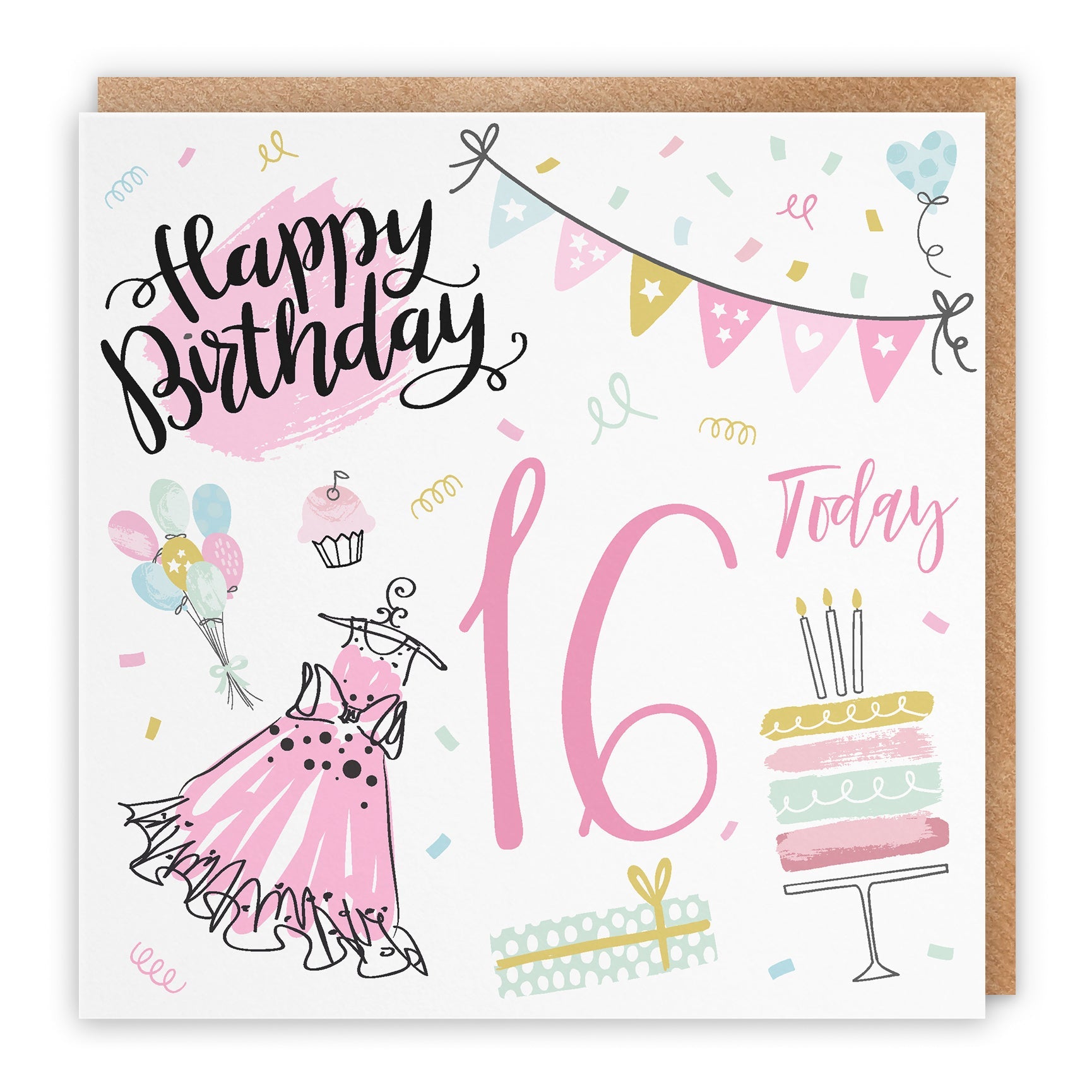 Sweet Sixteen Birthday Cards - Age 16 - 16th Birthday