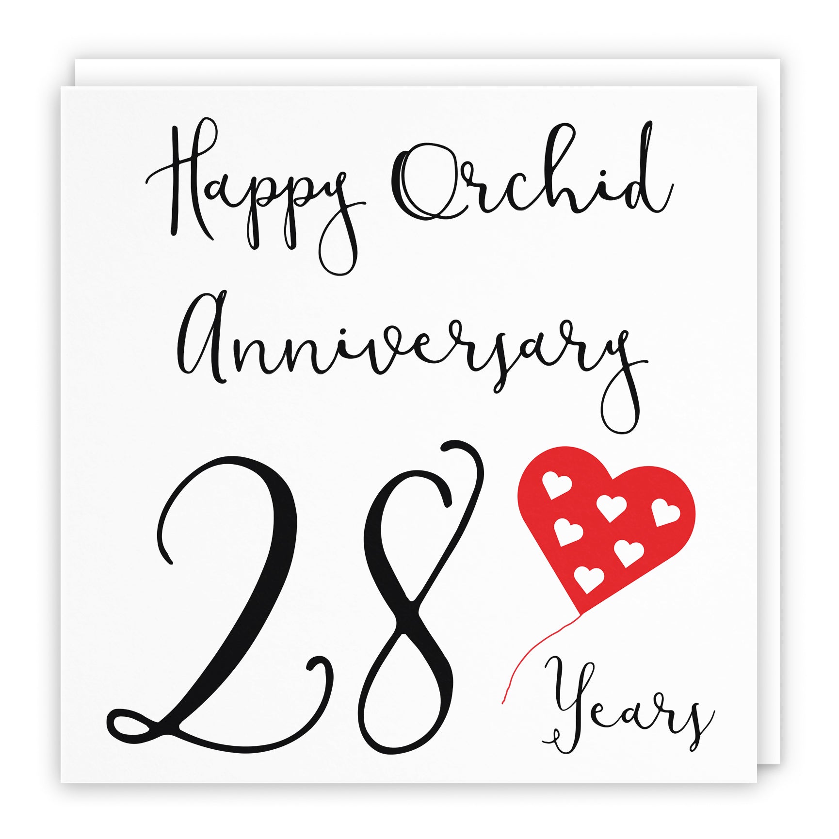 28th Anniversary Card - Orchid Anniversary