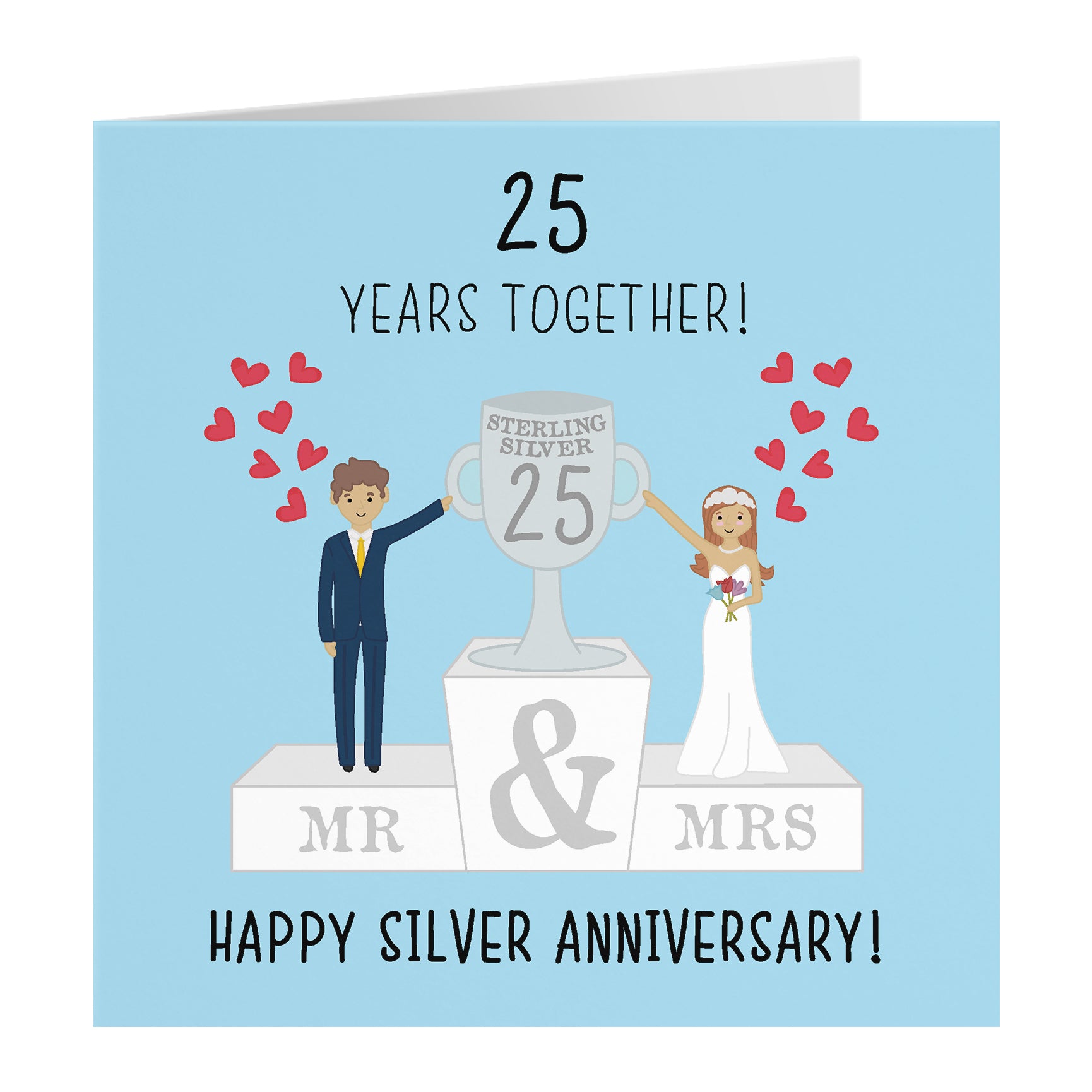 25th Silver Anniversary Cards