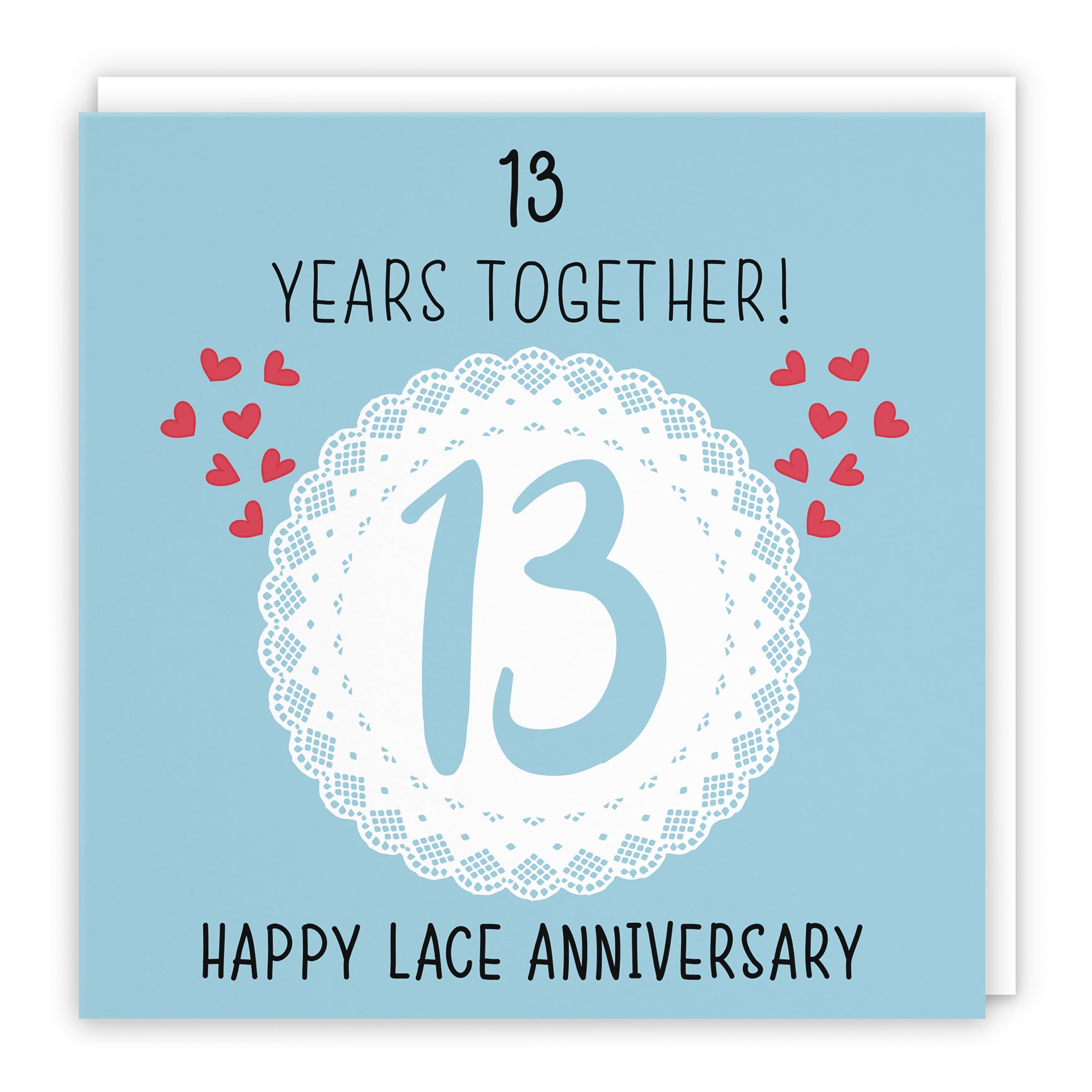 13th Lace Anniversary Cards