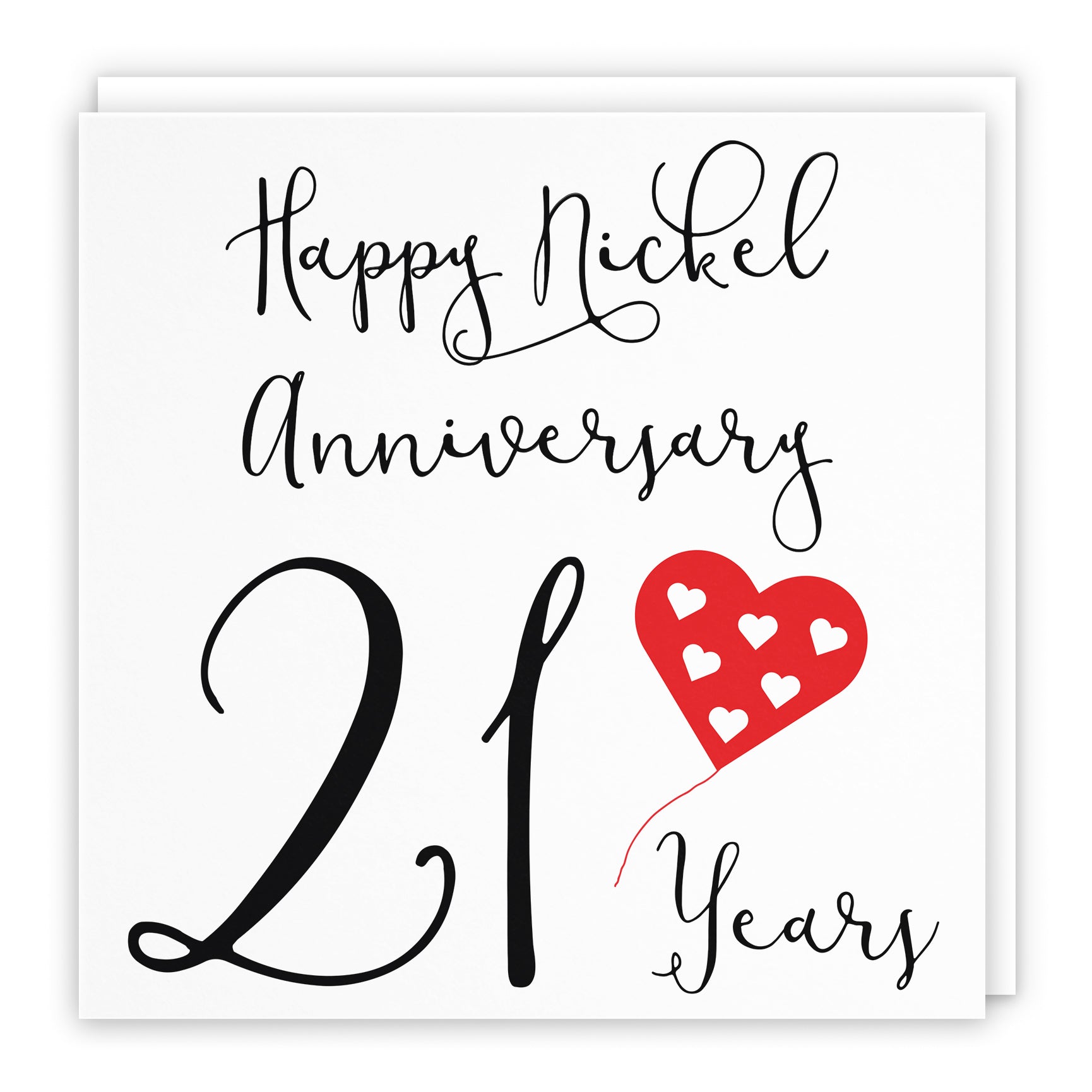 21st Anniversary Cards - Nickel Anniversary