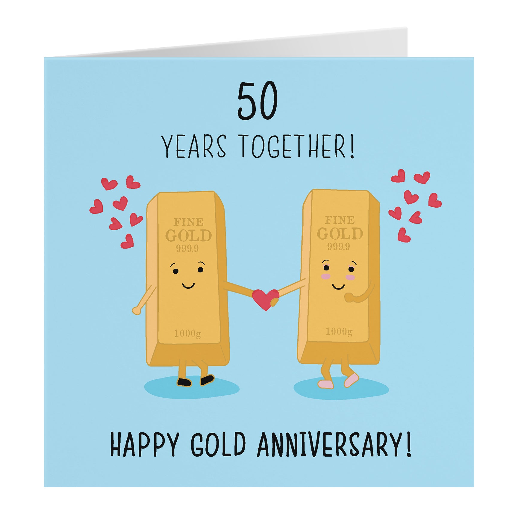 50th Gold Anniversary Cards