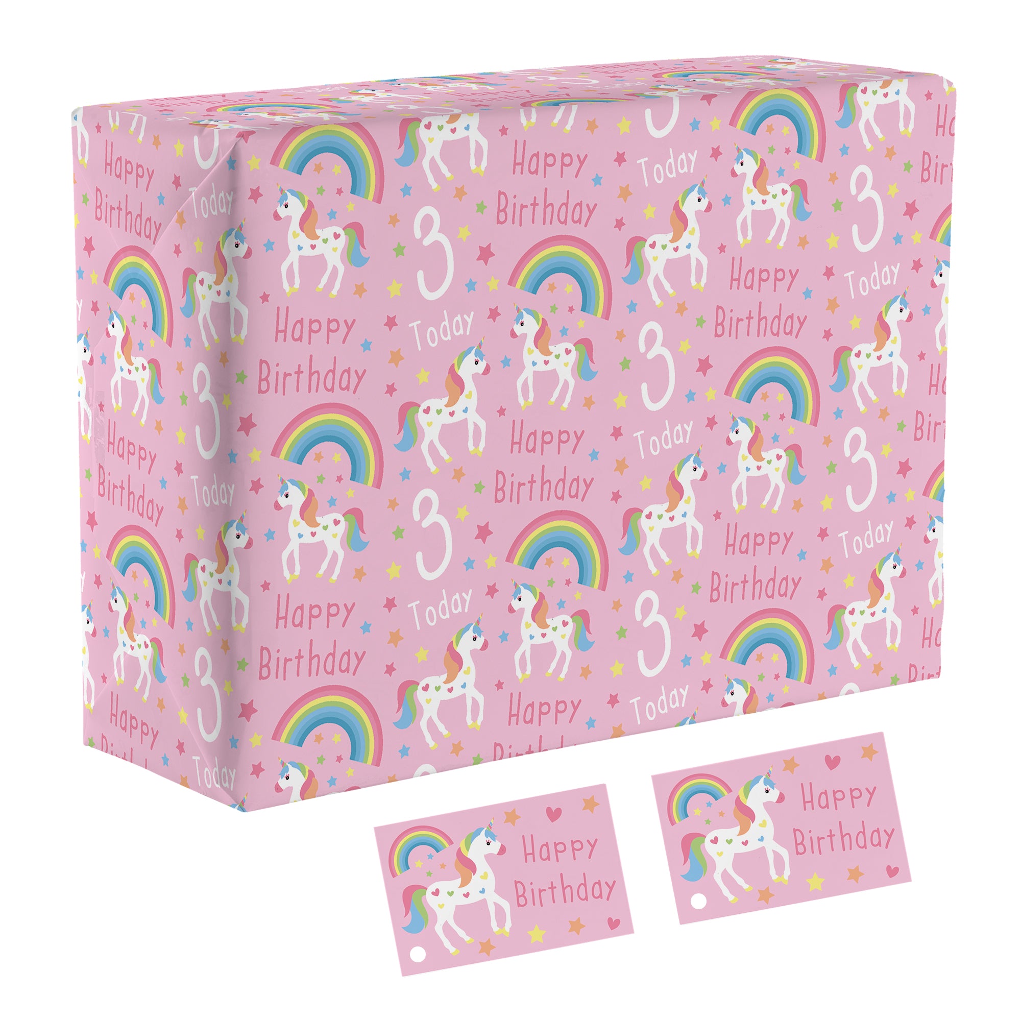3rd Birthday Gift Wrap And Tags