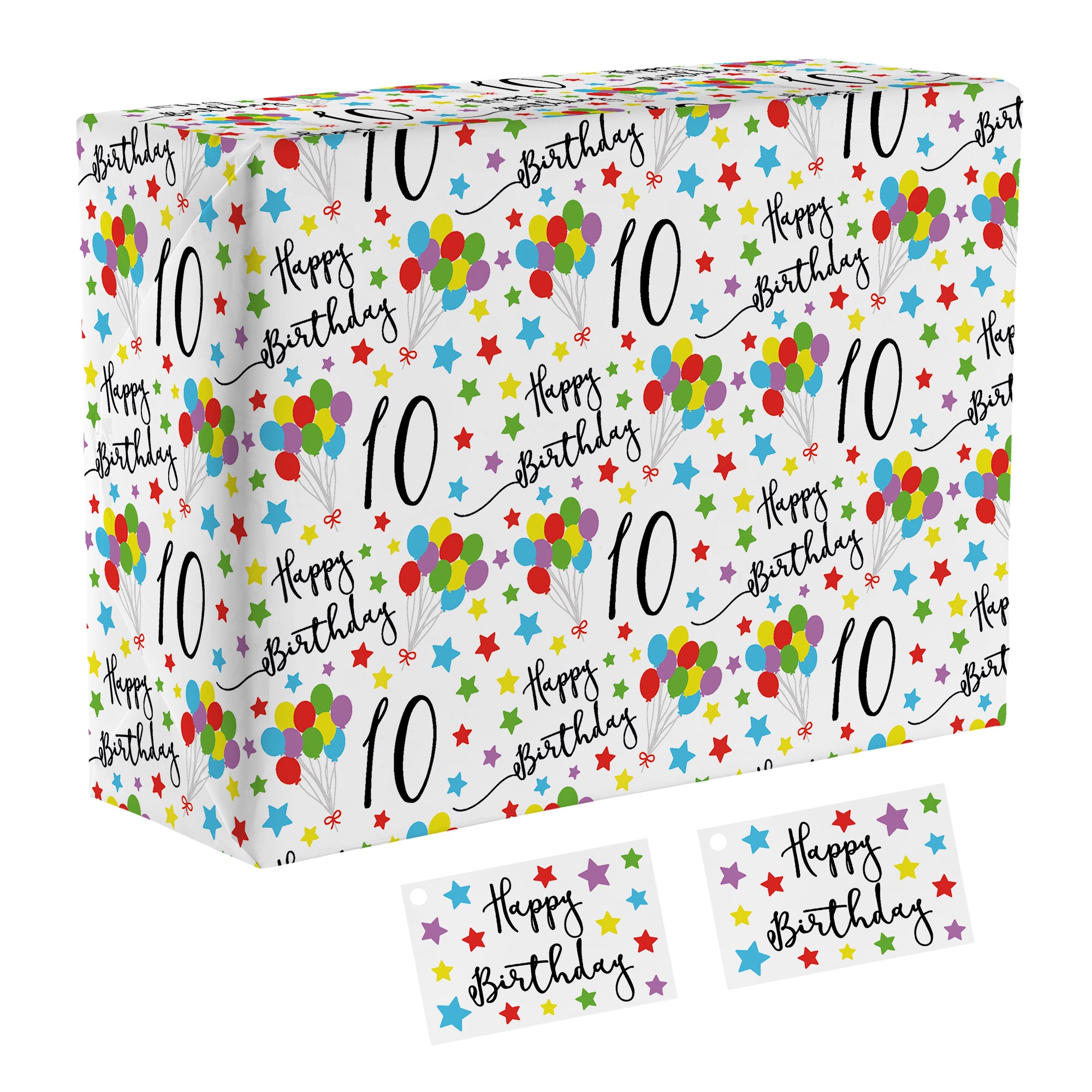 Birthday Wrapping Paper And Gift Tags