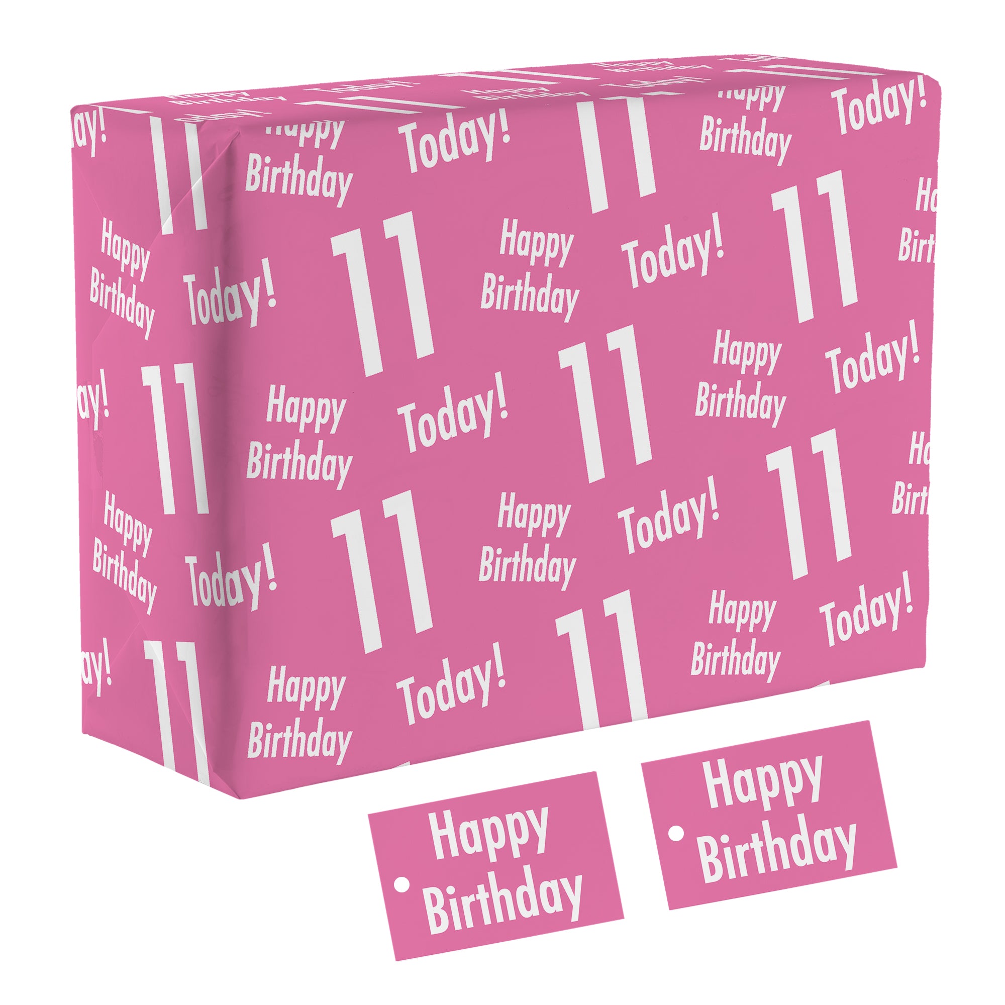 11th Birthday Gift Wrap And Tags