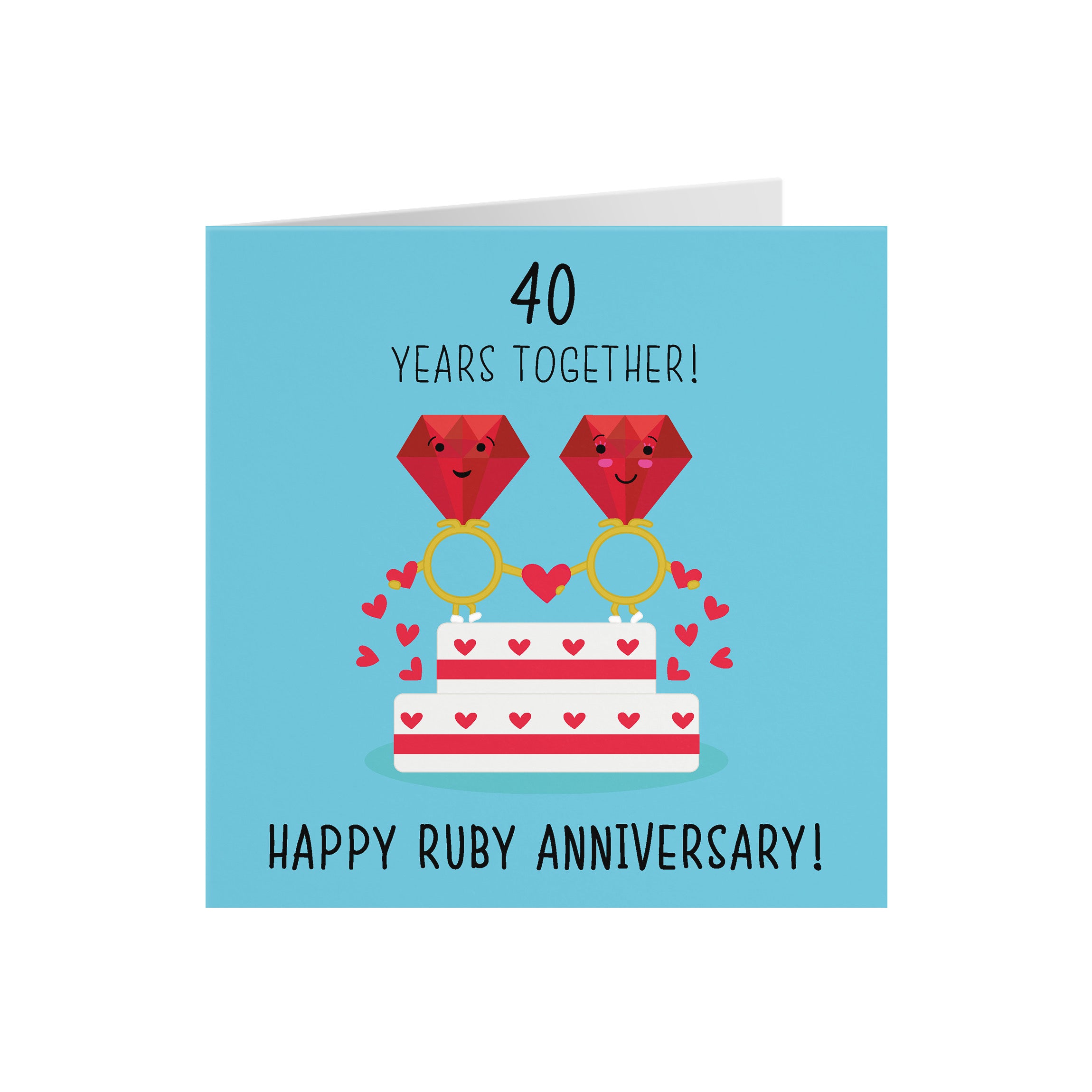 40th Ruby Anniversary Card Cake Iconic - Default Title (5056408101059)