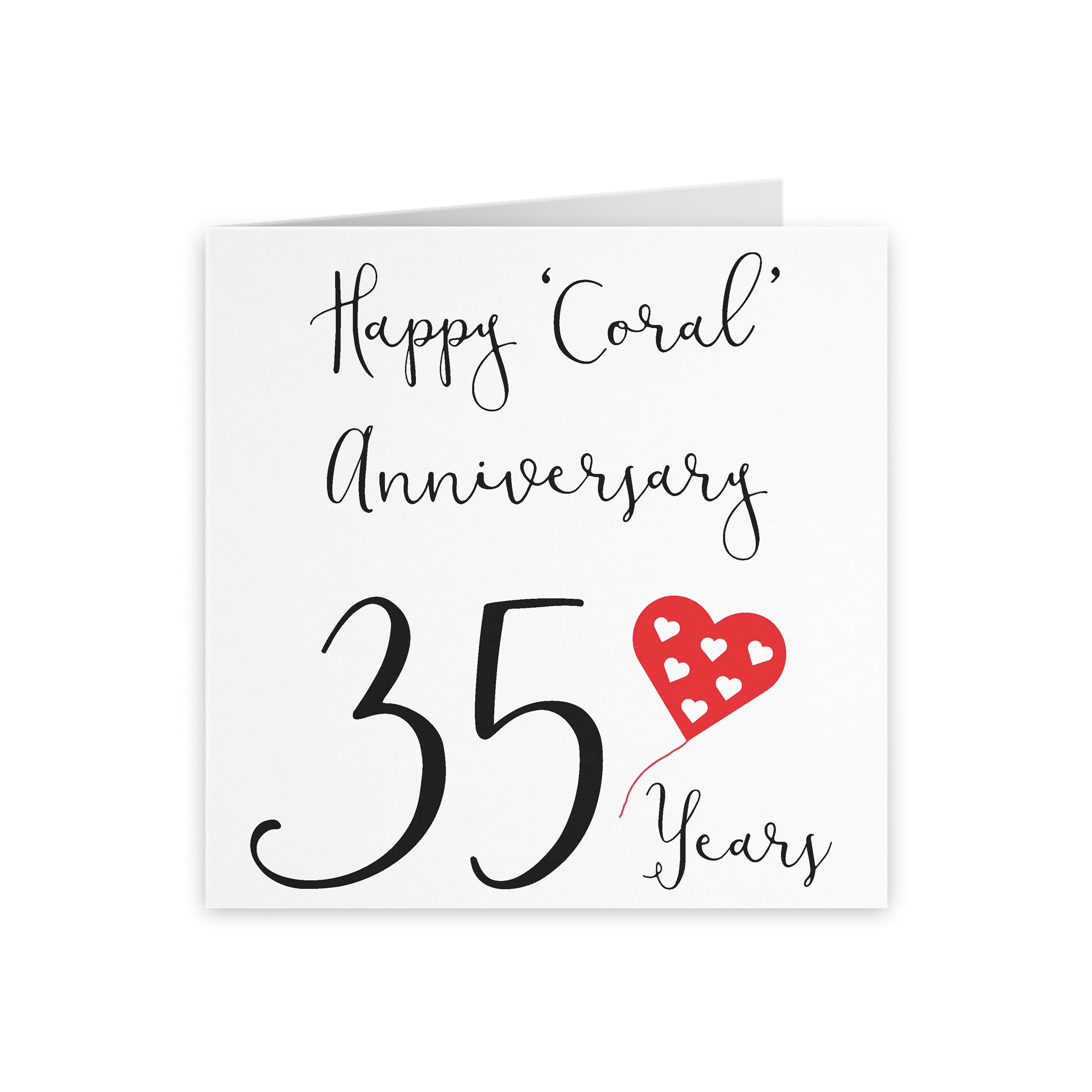 35th Anniversary Card Red Heart - Default Title (5056408102346)