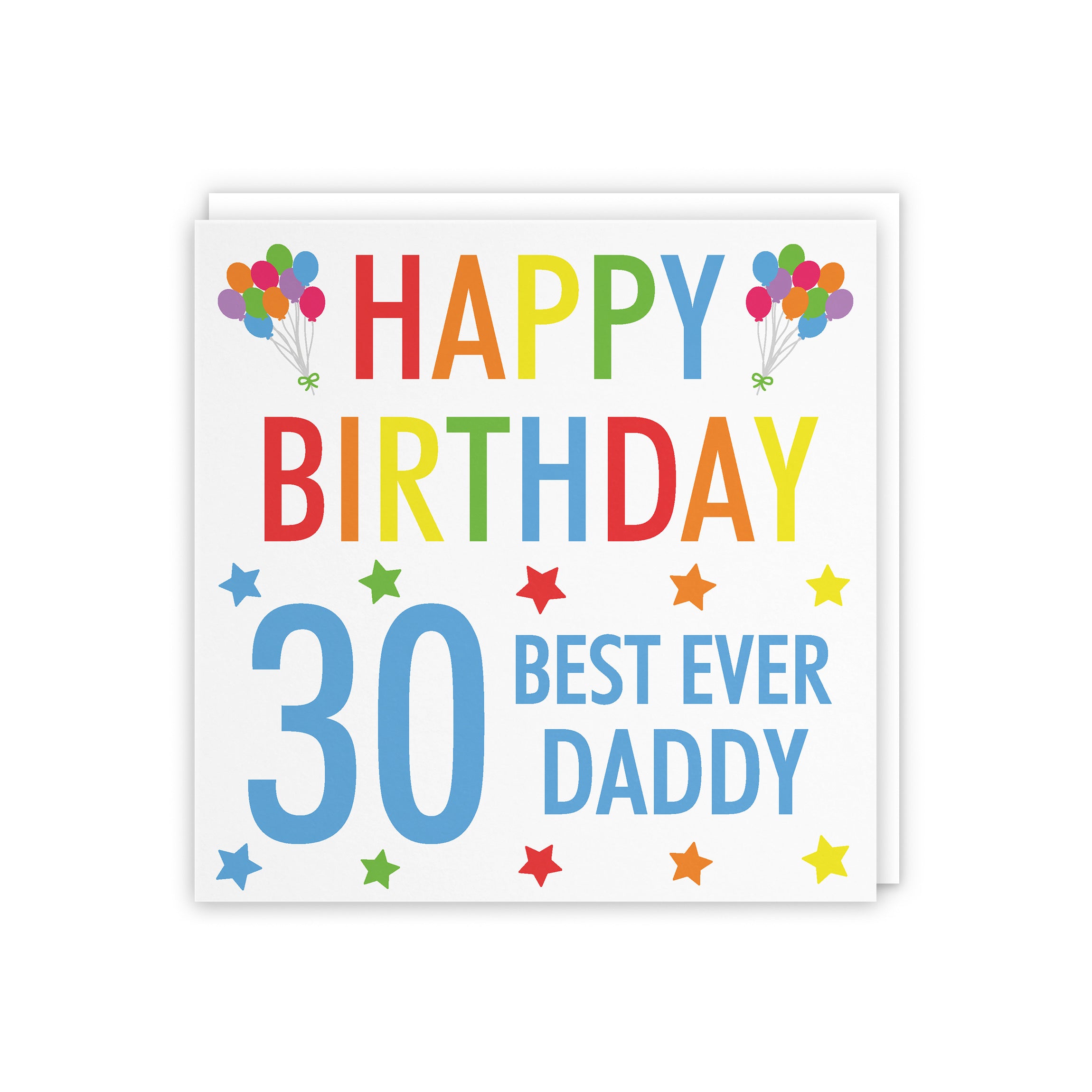 30th Daddy Birthday Card Colourful - Default Title (5056408108263)