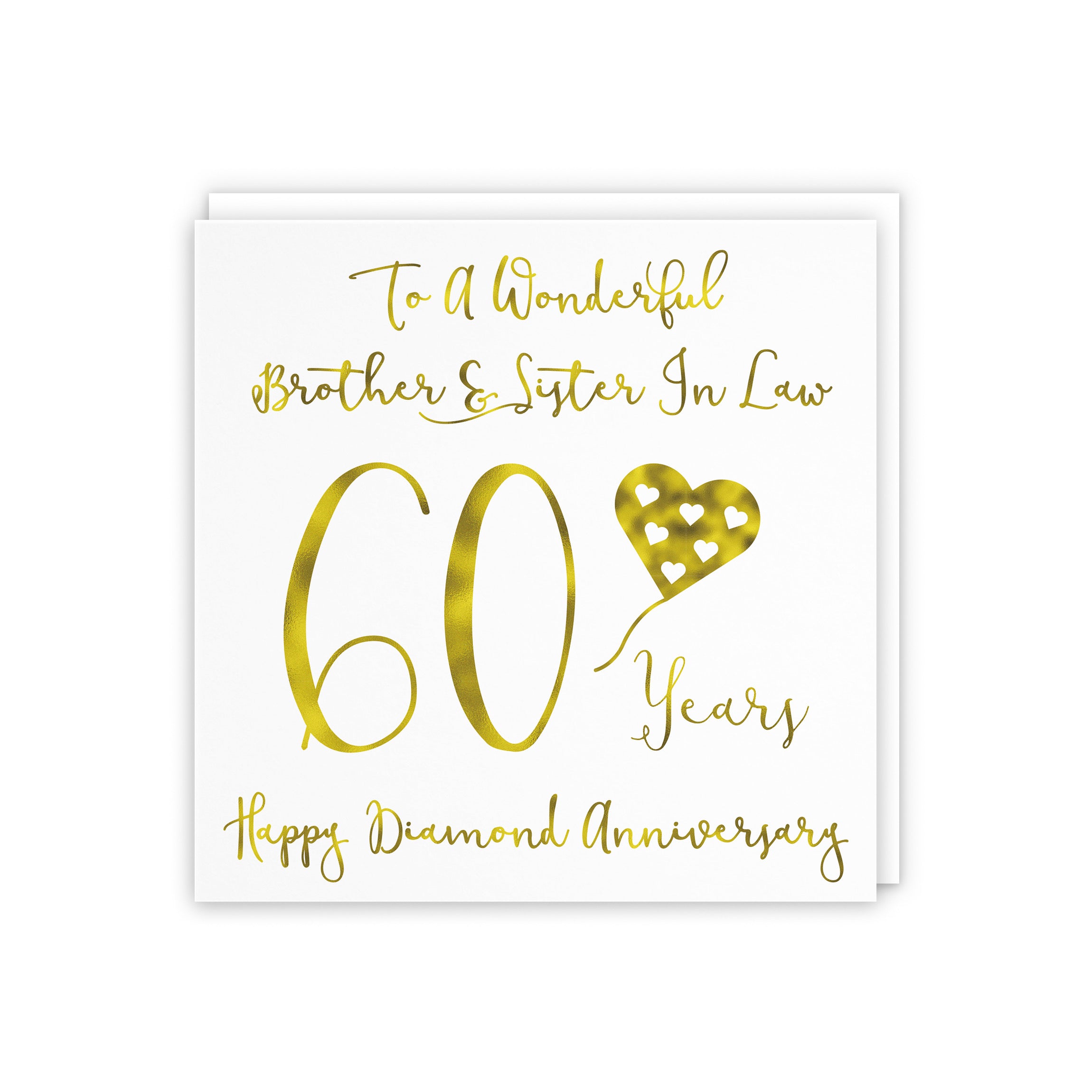 60th Brother And Sister In Law Anniversary Card Milano - Default Title (5056408110679)